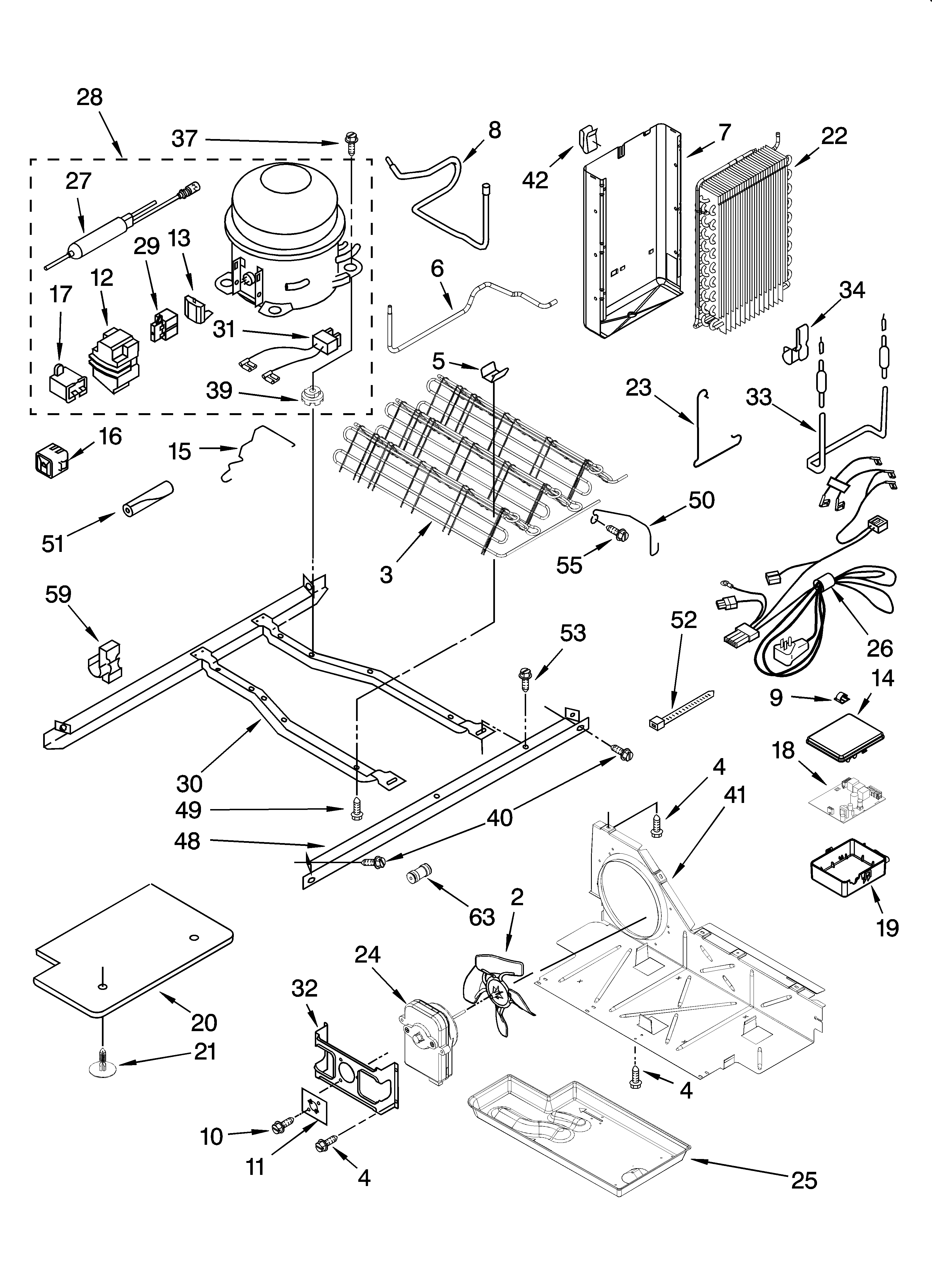 Whirlpool 7GS6SHEXMS01 unit parts diagram