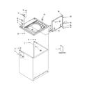 Whirlpool 7MLSF7600PQ1 top and cabinet parts diagram