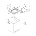 Whirlpool 7MLSR9500PQ1 top and cabinet parts diagram