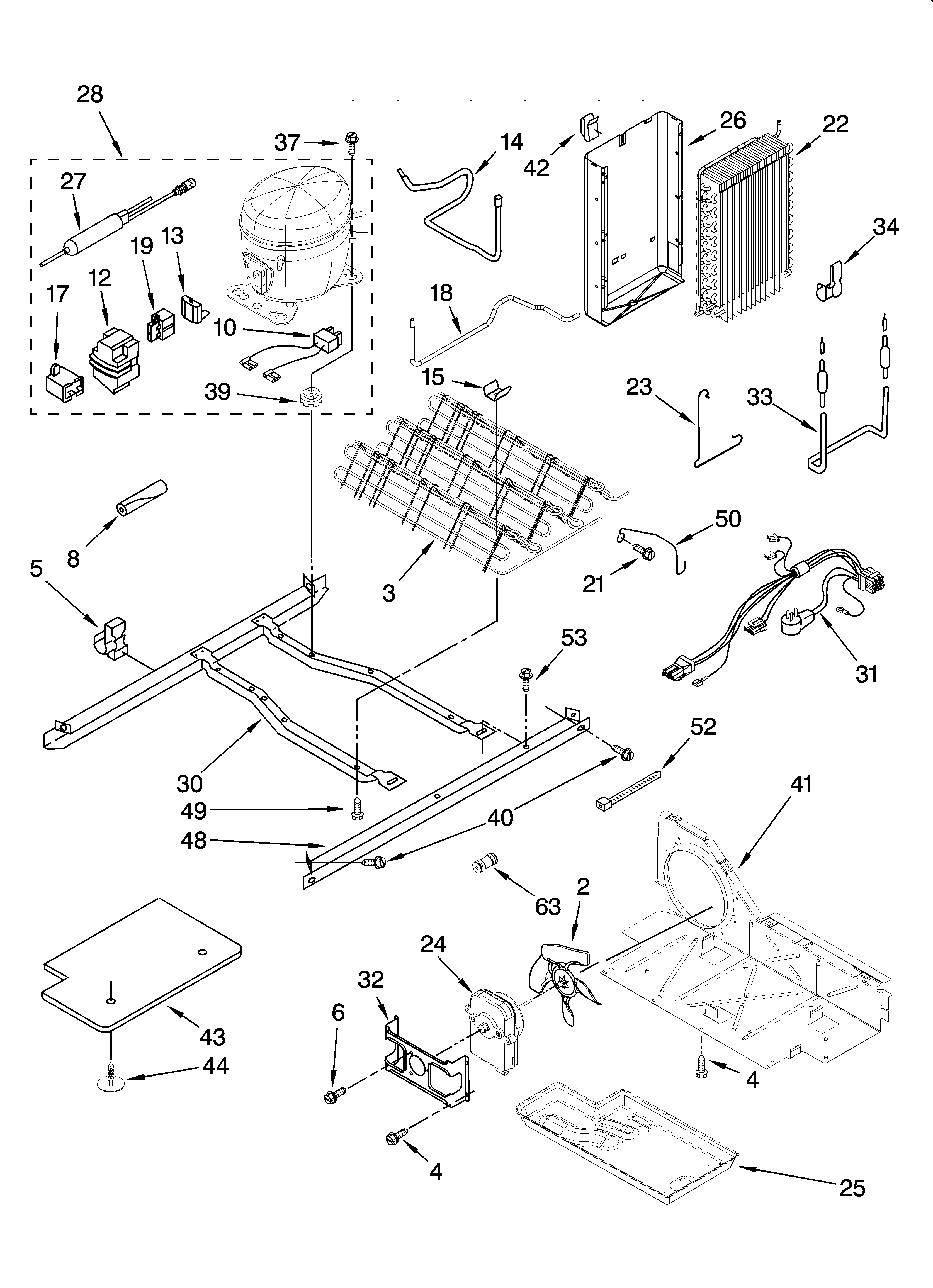 Whirlpool ED5CHQXTT00 unit parts diagram