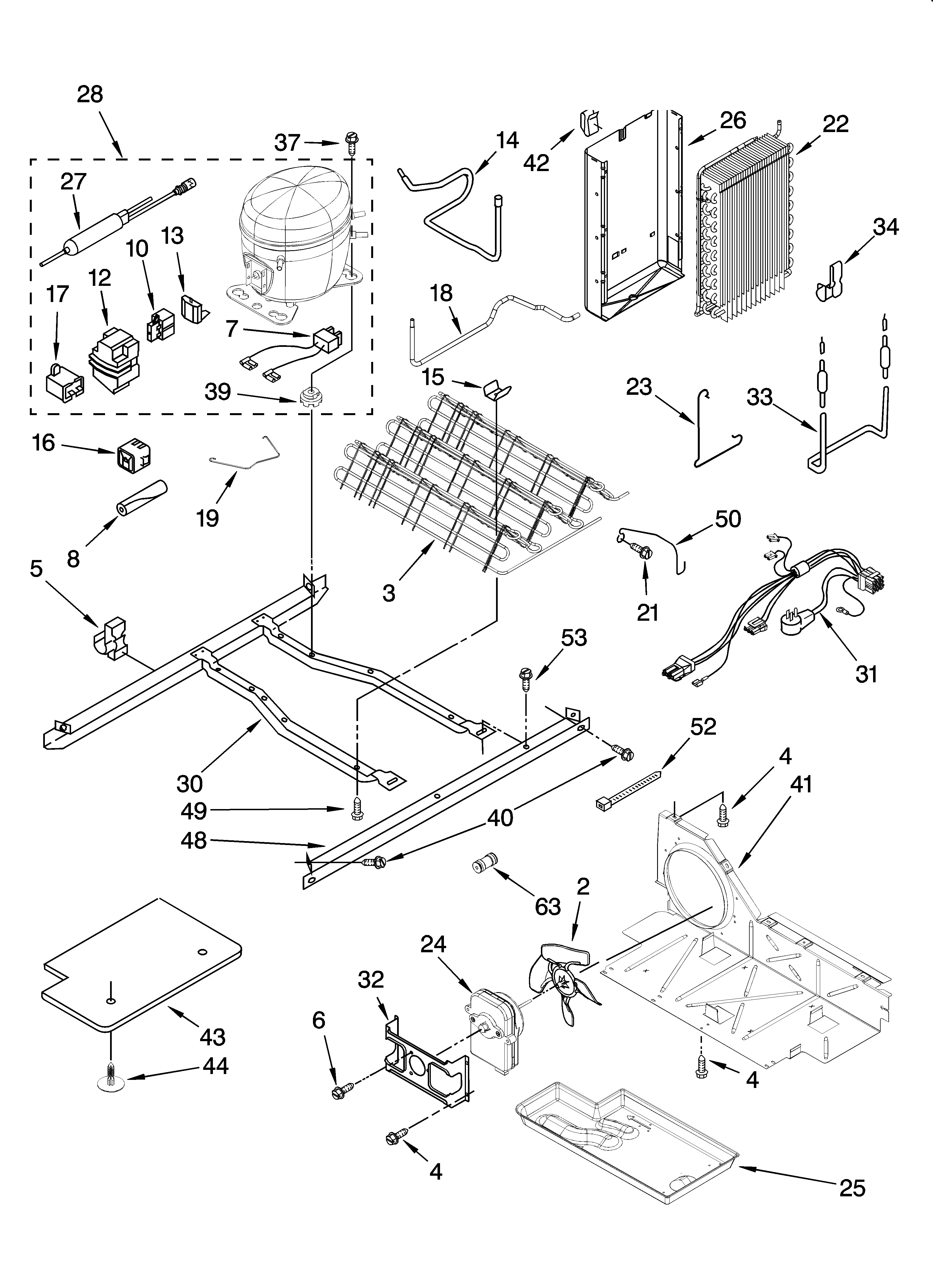 Whirlpool ED5FHEXSB00 unit parts diagram