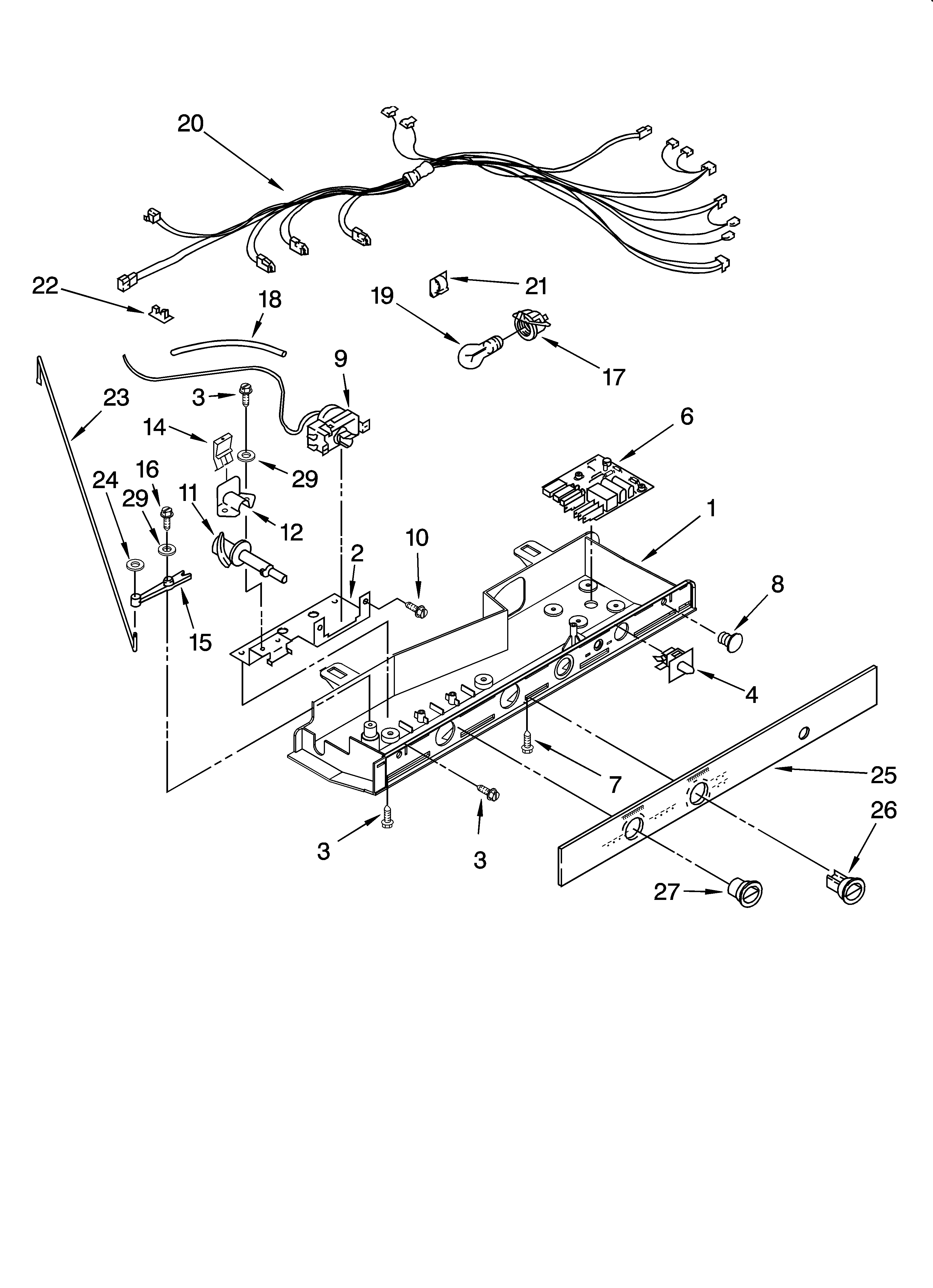 Whirlpool ED5FHGXSB00 control parts diagram