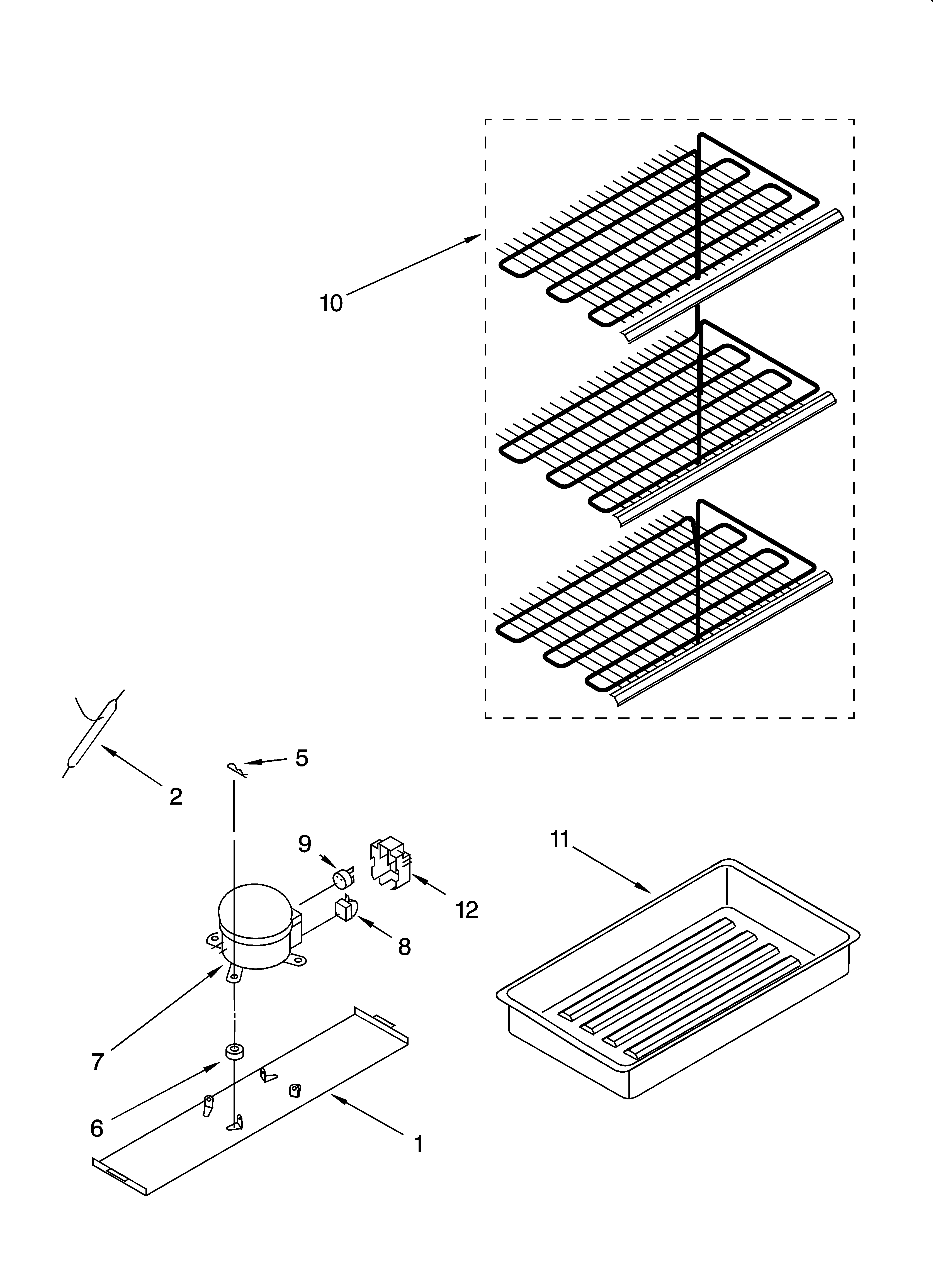 Whirlpool EV070FXRQ00 unit parts diagram