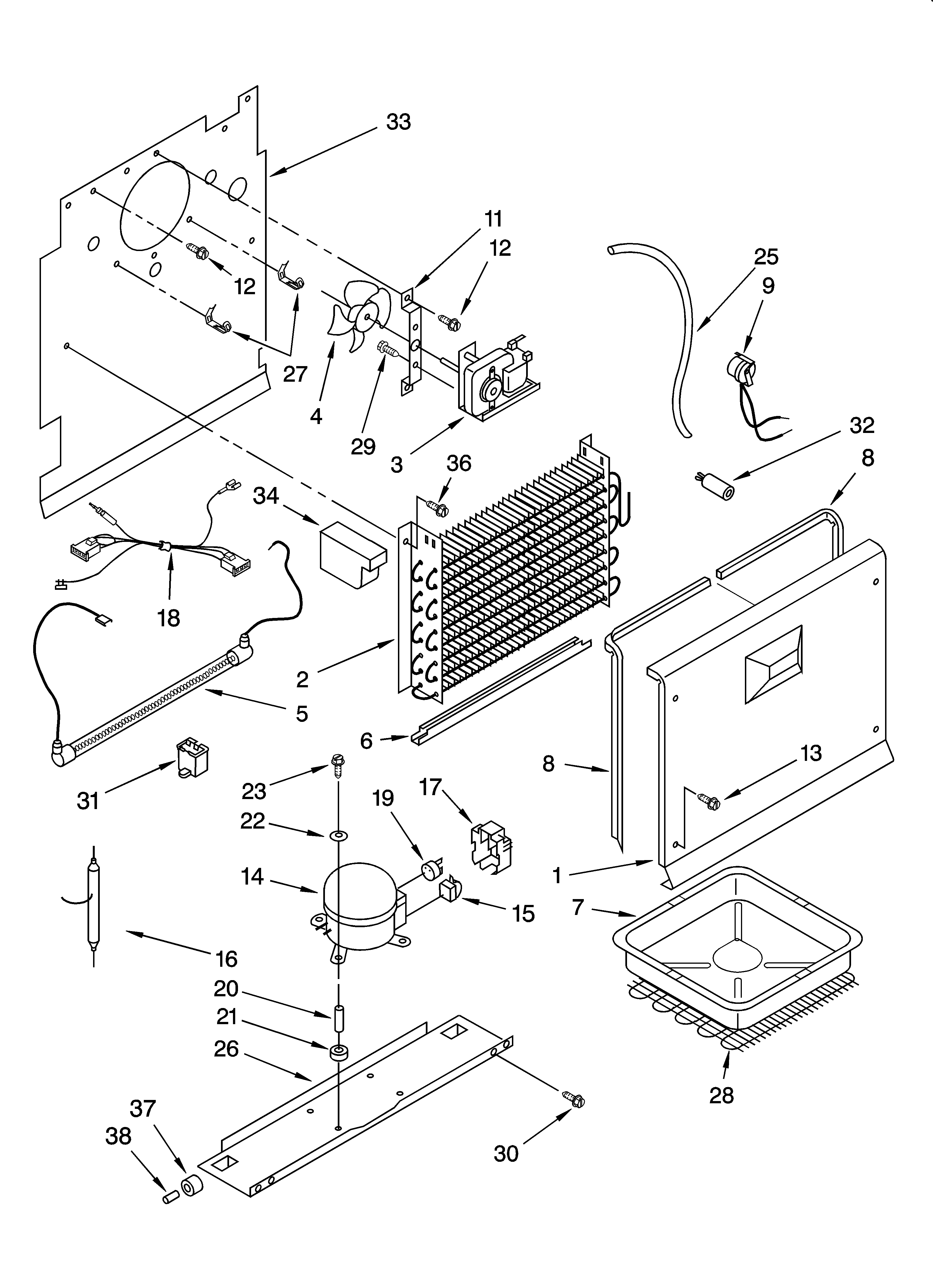 Whirlpool EV201NZRQ00 unit parts diagram