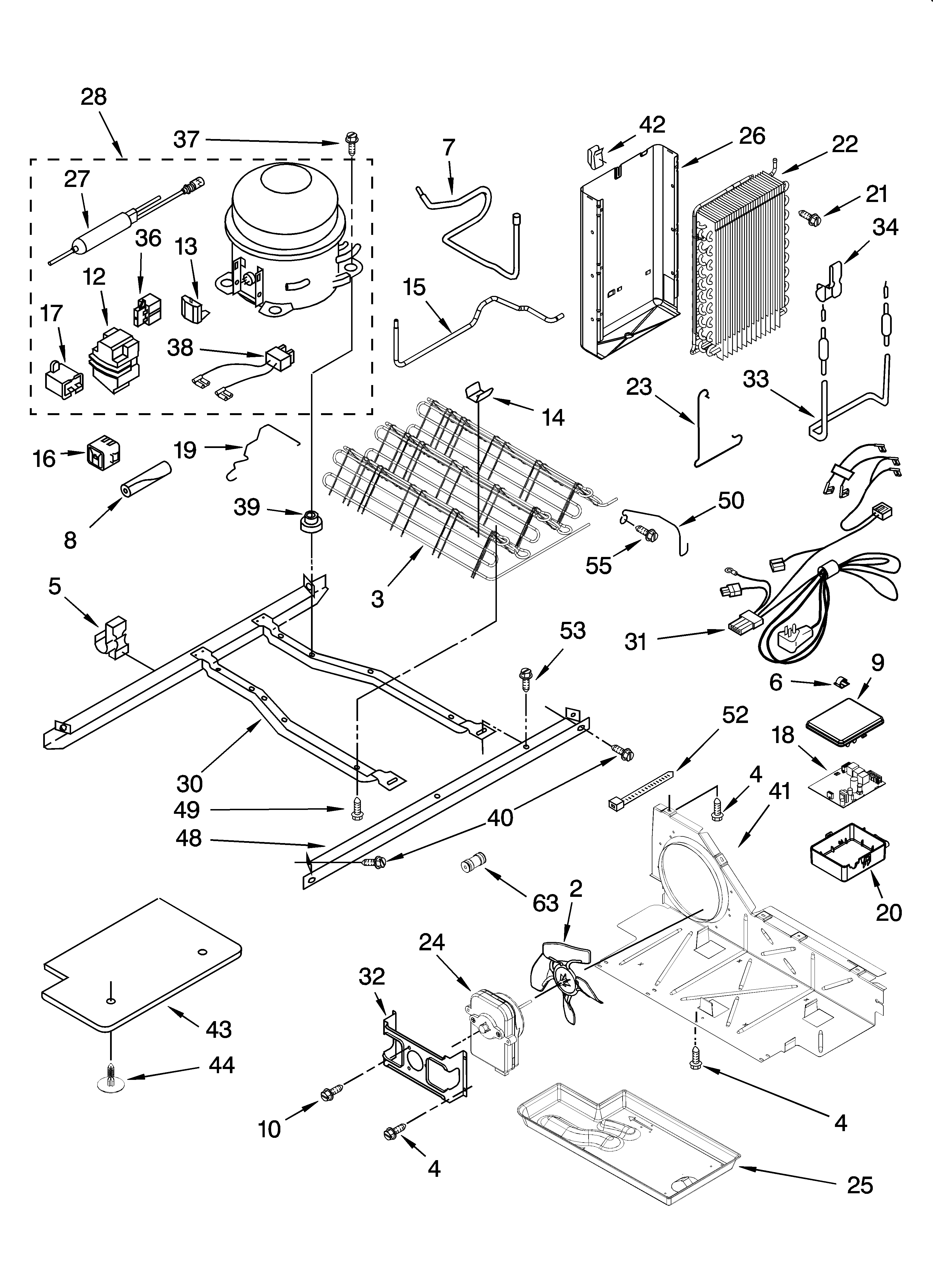 Whirlpool GD5RHAXSB00 unit parts diagram
