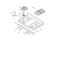 Whirlpool GS470LEMQ4 cooktop parts diagram