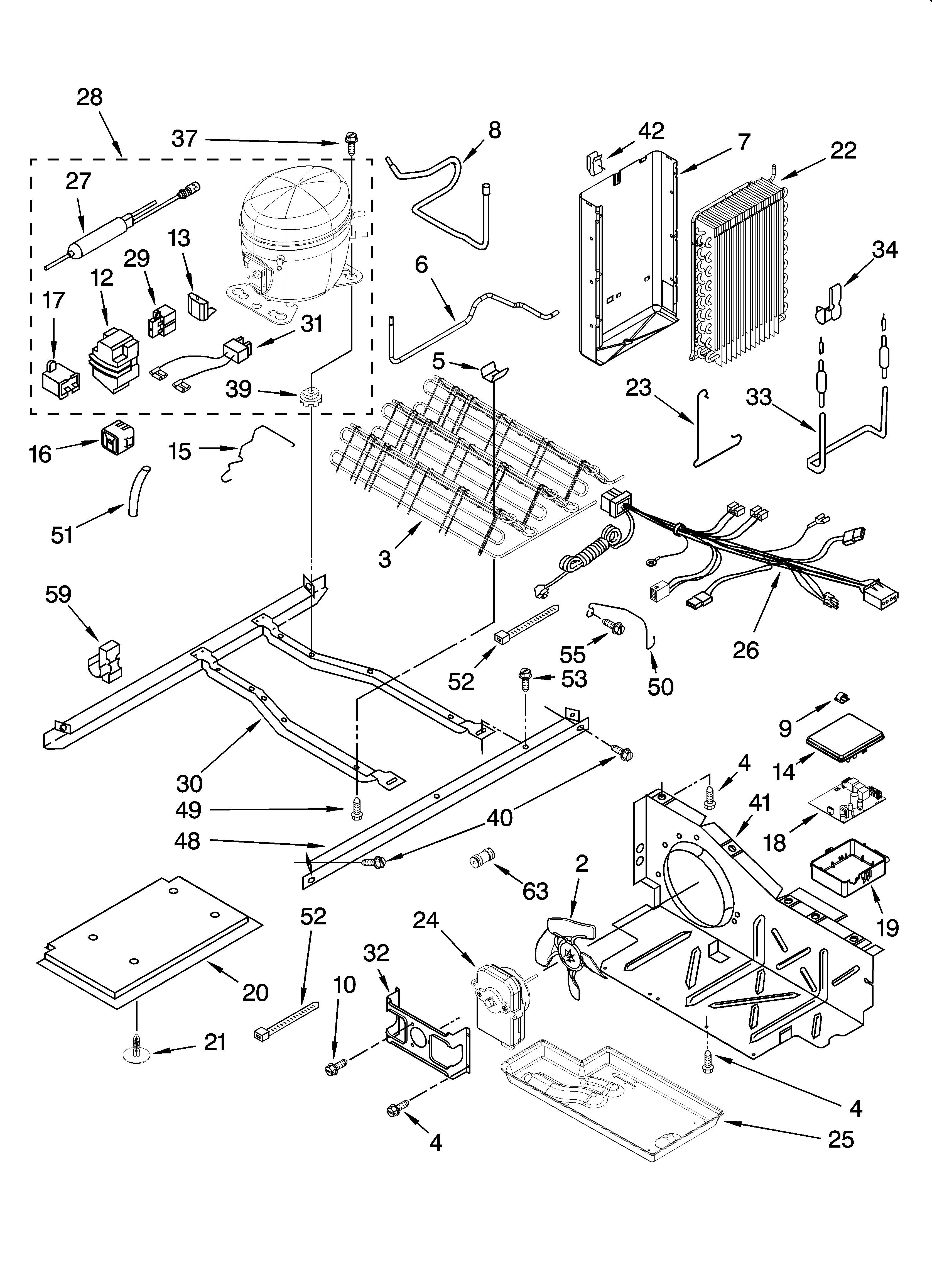Whirlpool GS5SHAXSQ00 unit parts diagram