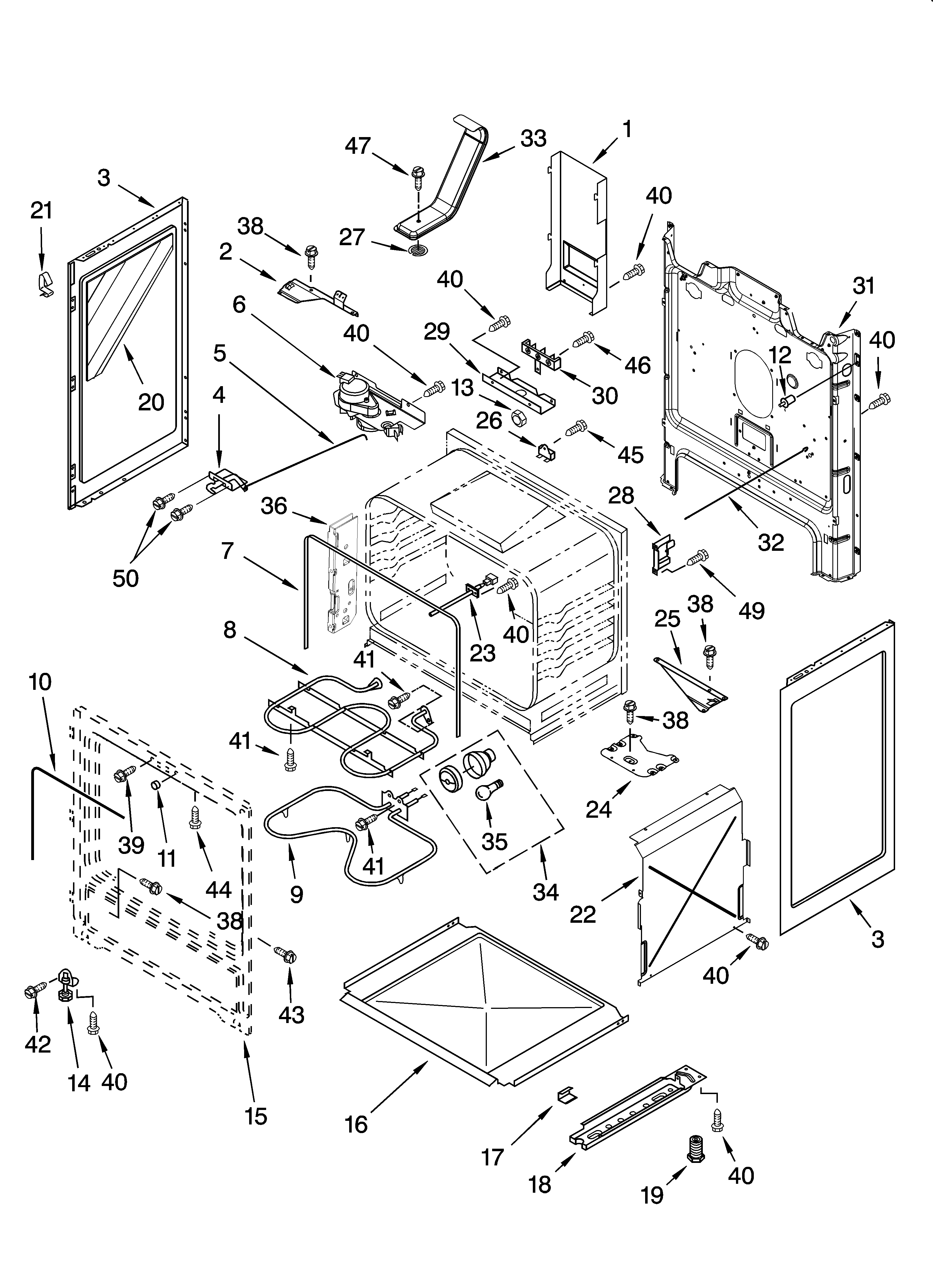 KitchenAid KERI201PBS4 chassis parts diagram