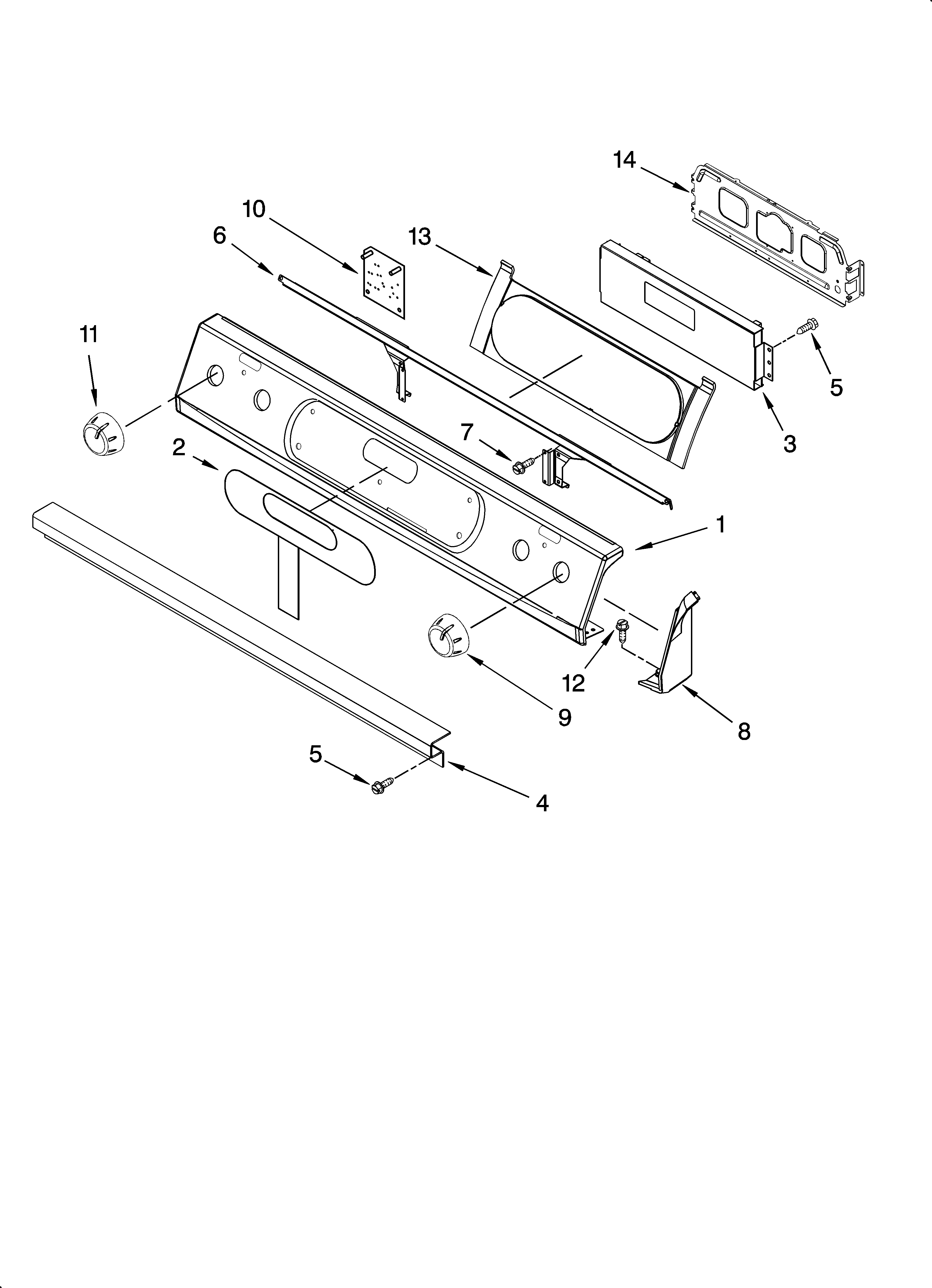 KitchenAid KGRA806PSS02 control panel parts diagram