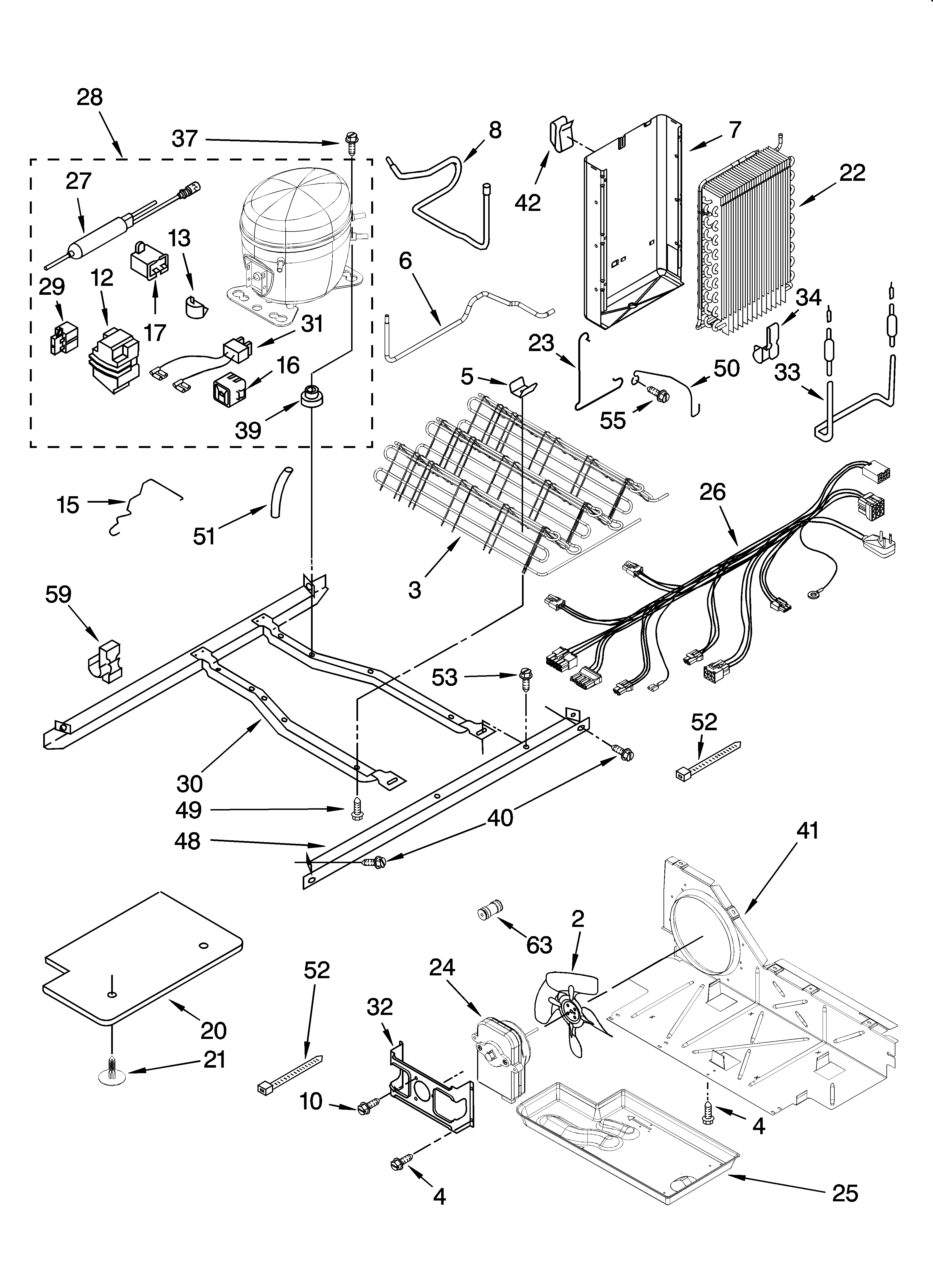 KitchenAid KSRT25CRBL01 unit parts diagram