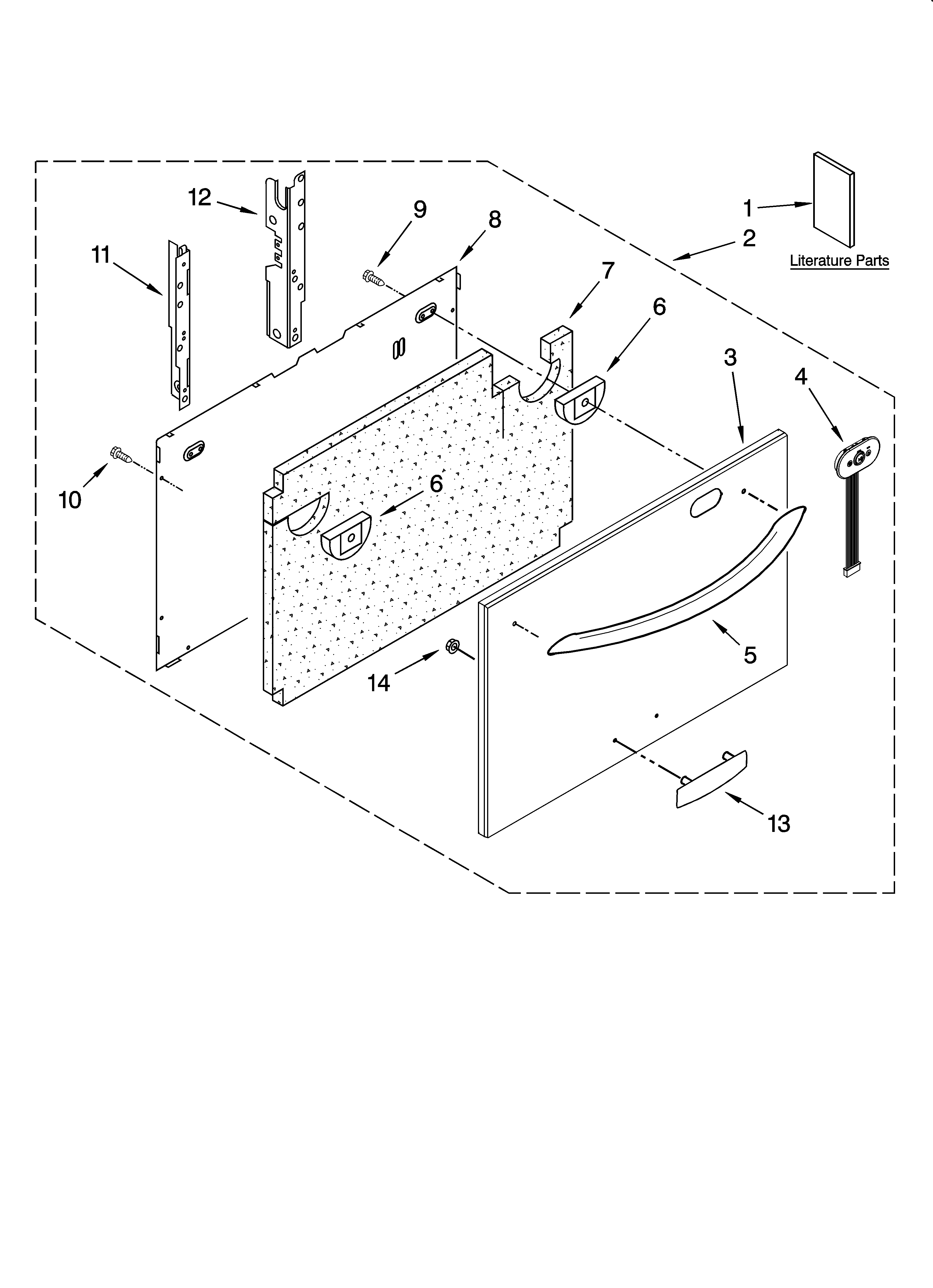 KitchenAid KUDD01DSSS0 architect series drawer and panel parts diagram