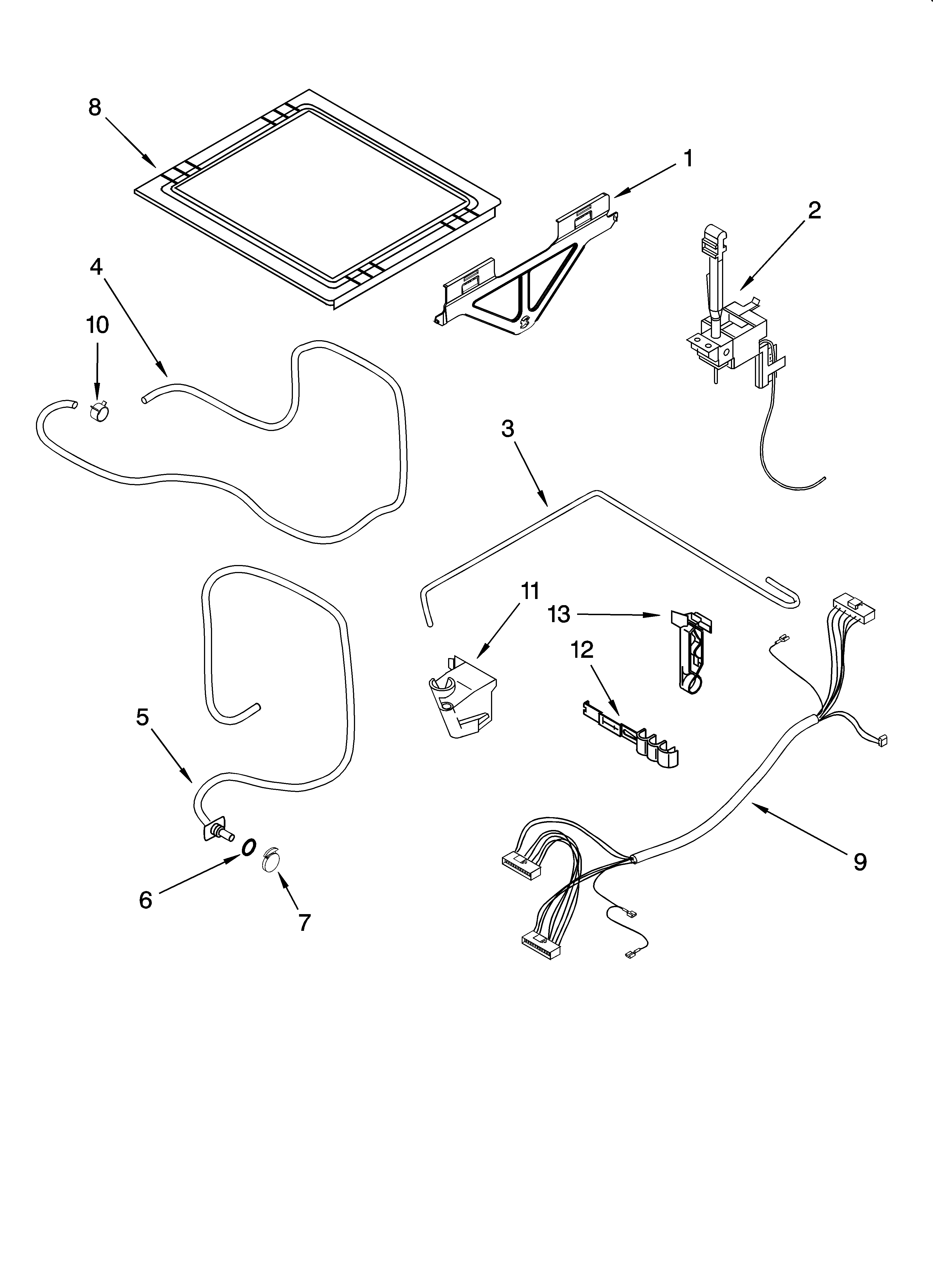 KitchenAid KUDD01DSSS0 lid and link assembly diagram