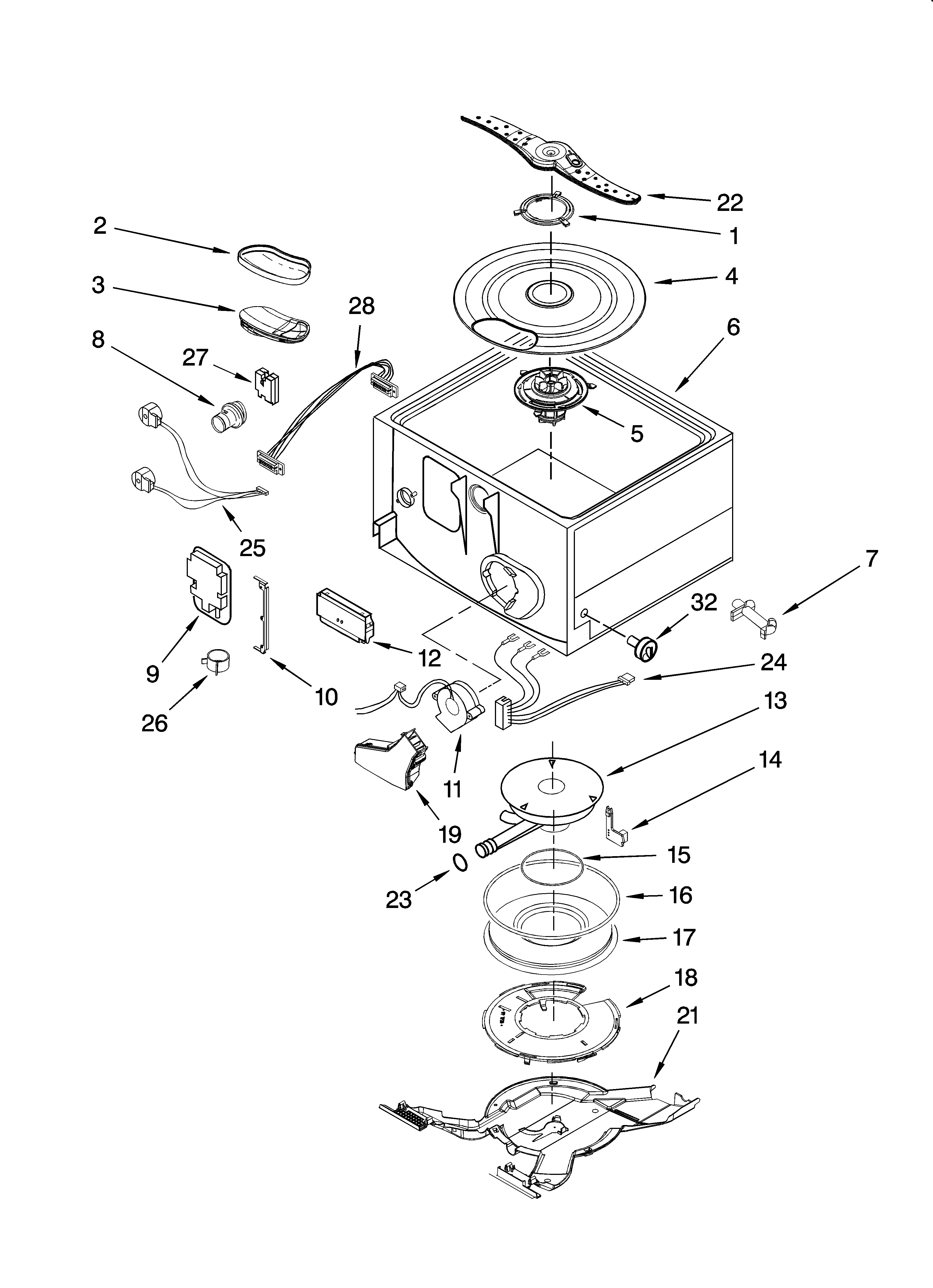 KitchenAid KUDD01DSSS0 drawer parts diagram