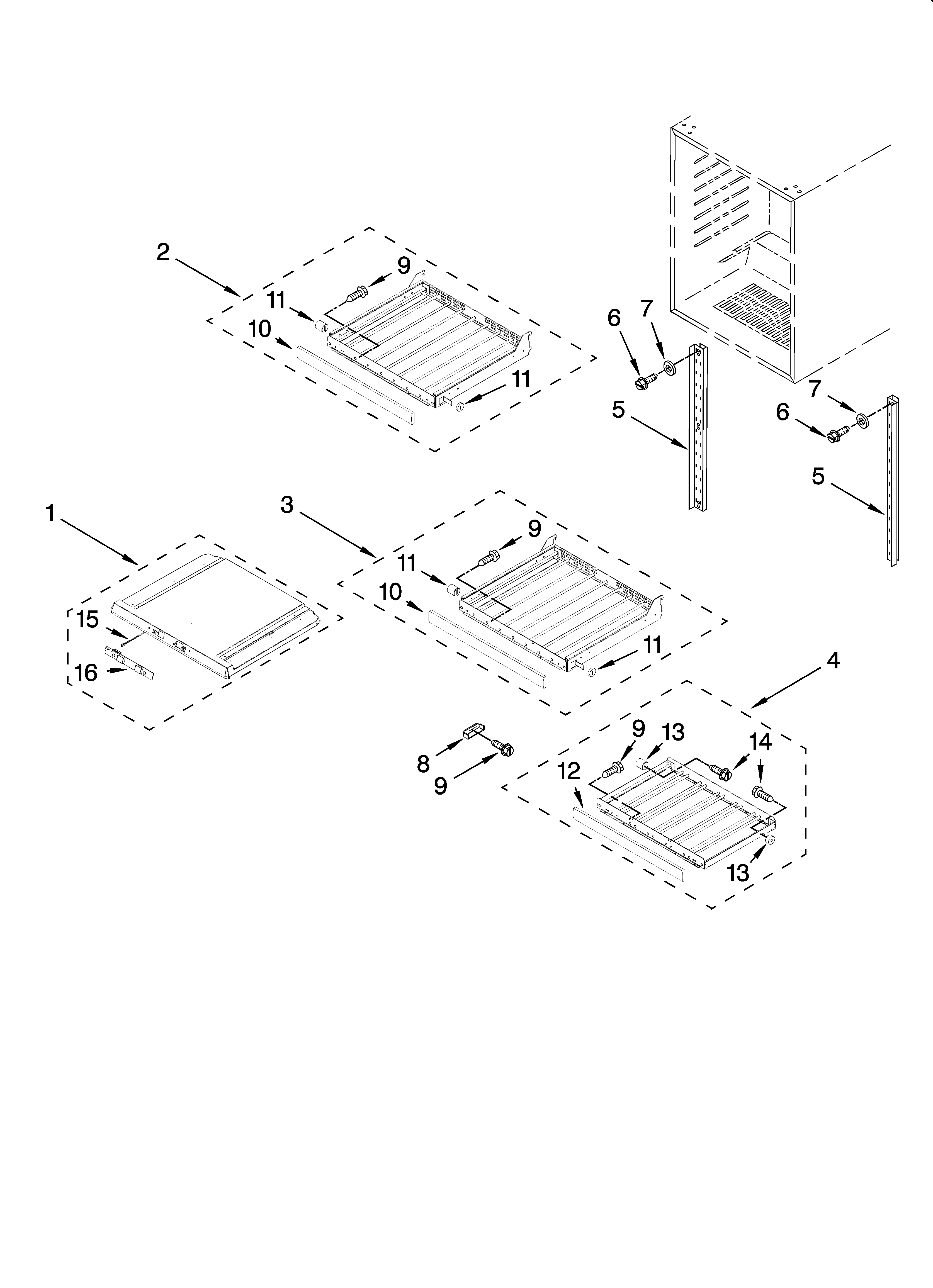 KitchenAid KUWS24LSBS00 shelf parts diagram