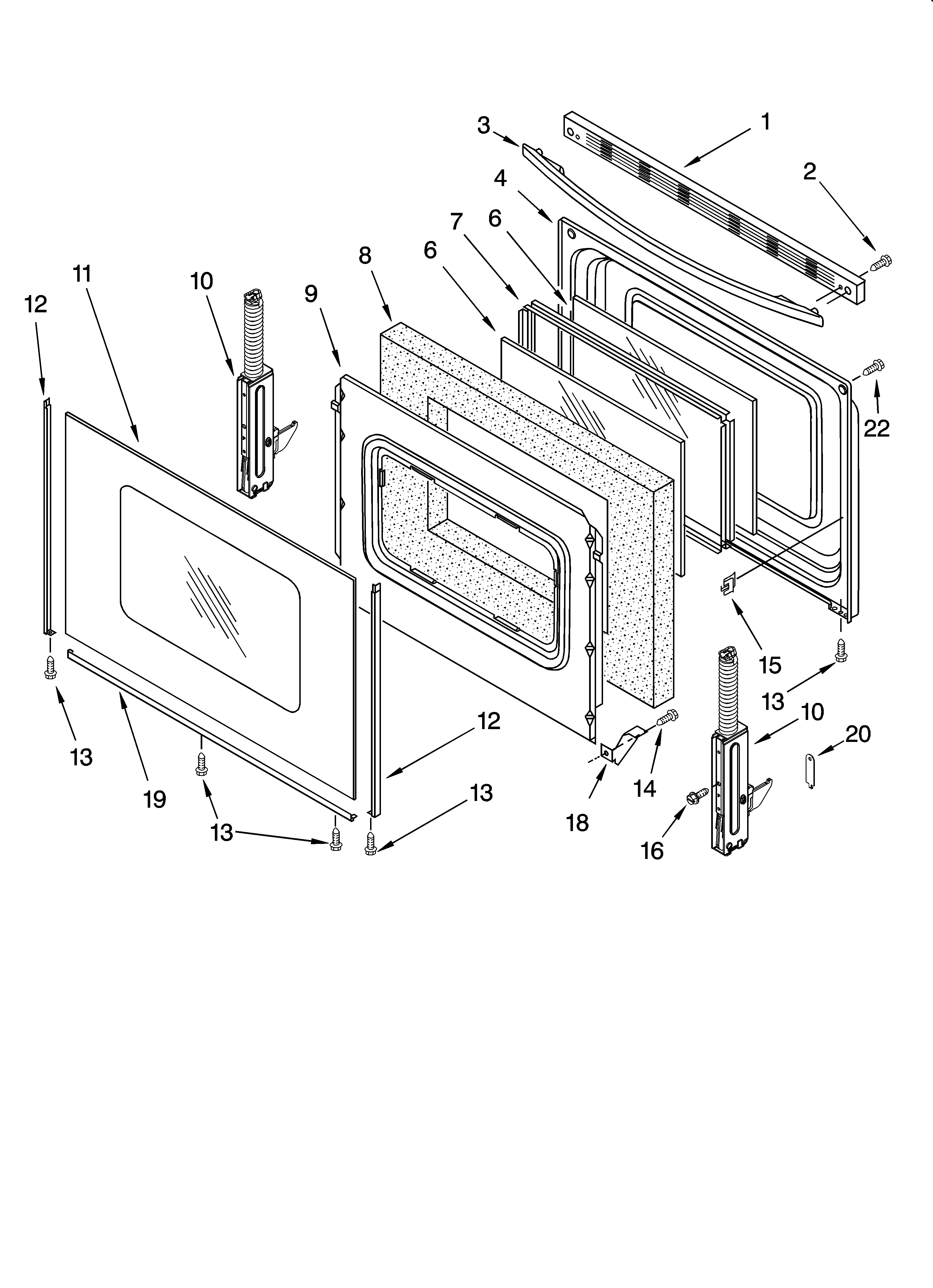 Whirlpool SF368LEPW3 door parts, optional parts (not included) diagram
