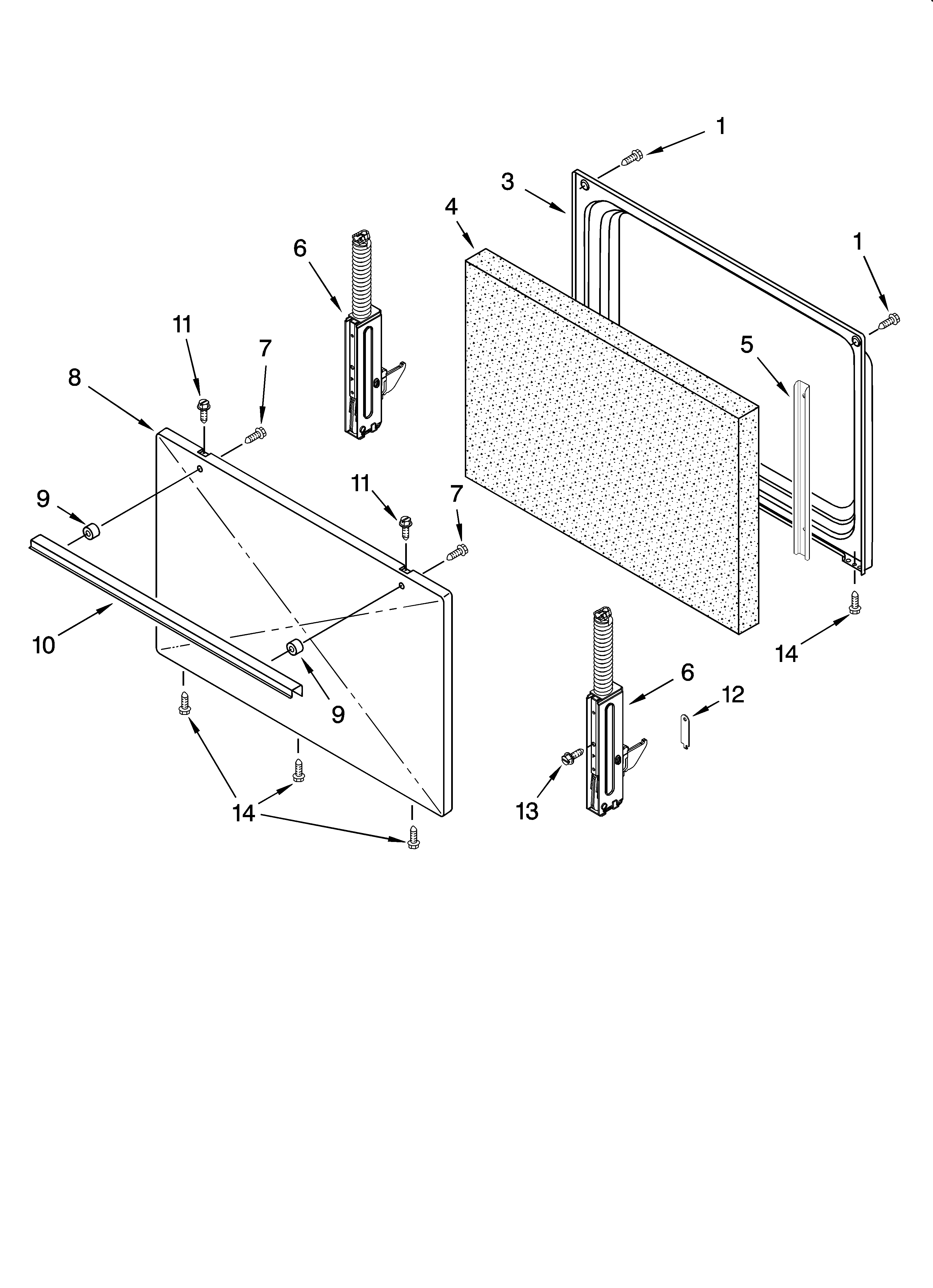 Estate TEP315RW2 door parts, optional parts (not included) diagram