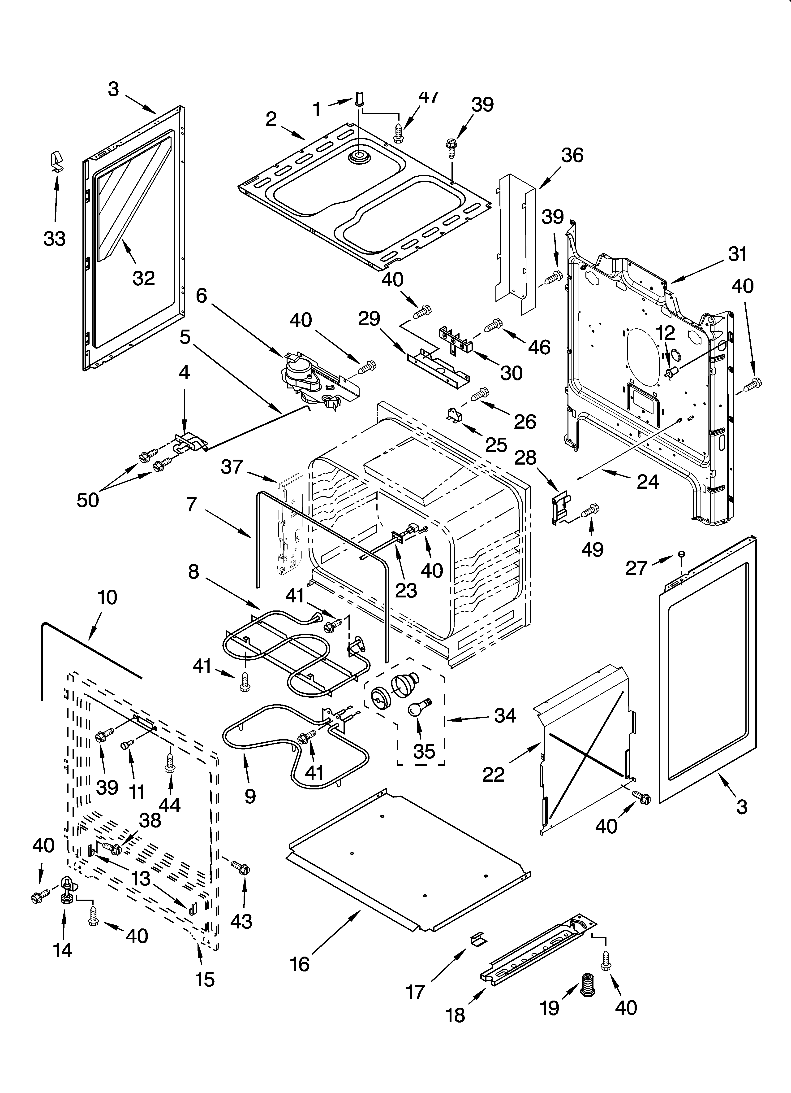 Estate TES325MQ3 chassis parts diagram