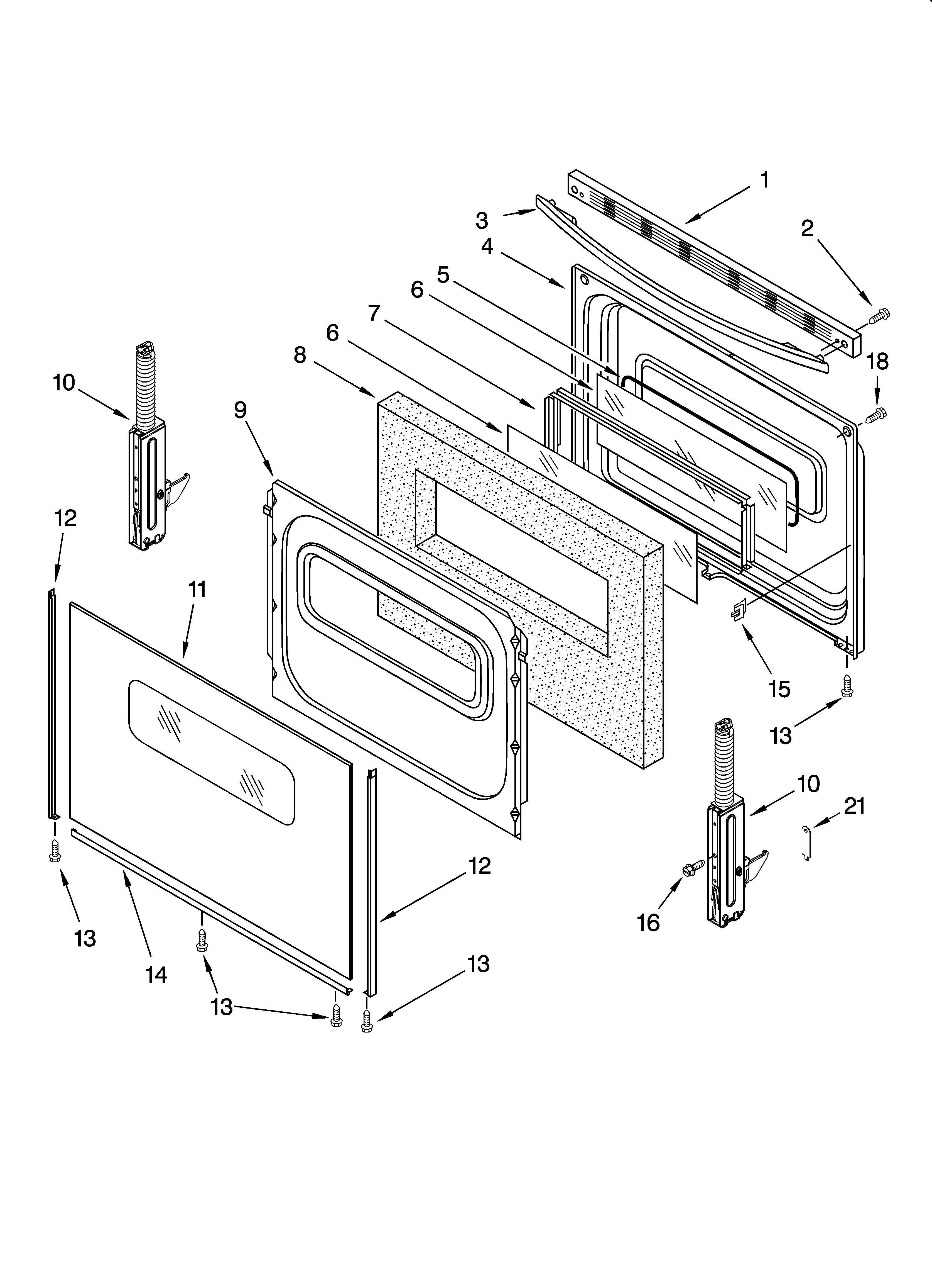 Estate TES355MQ3 door parts diagram