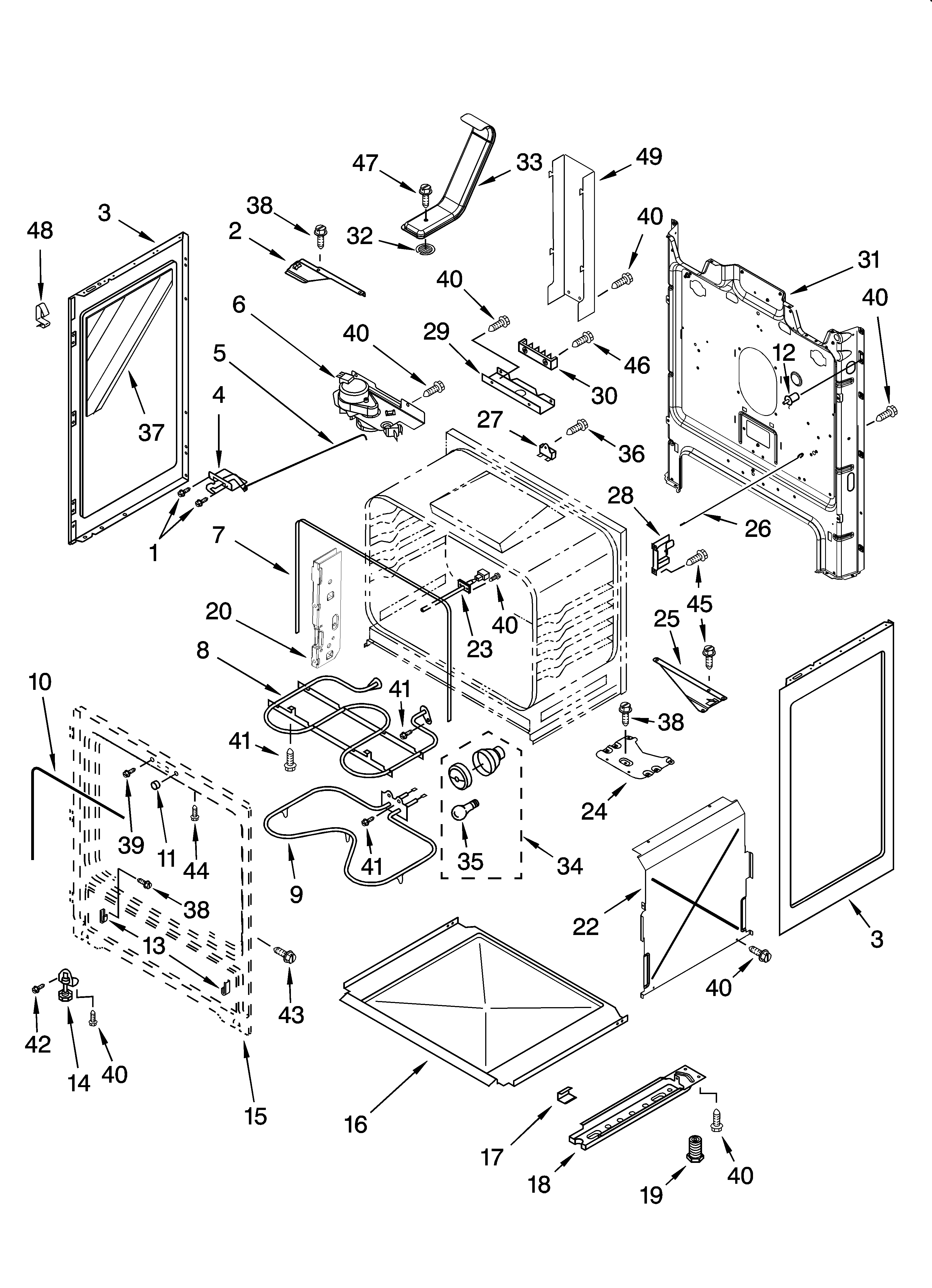 Estate TES356RD2 chassis parts diagram