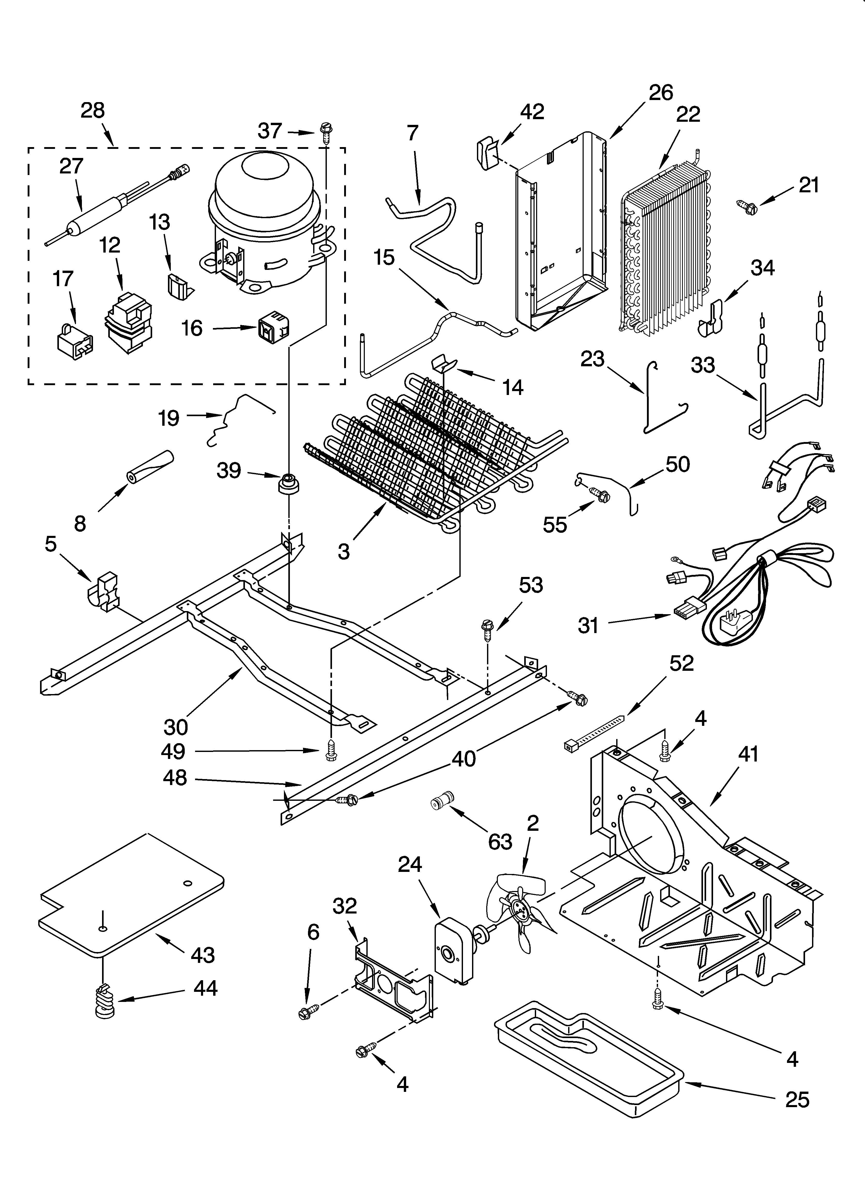 Estate TS25AFXKQ04 unit parts diagram