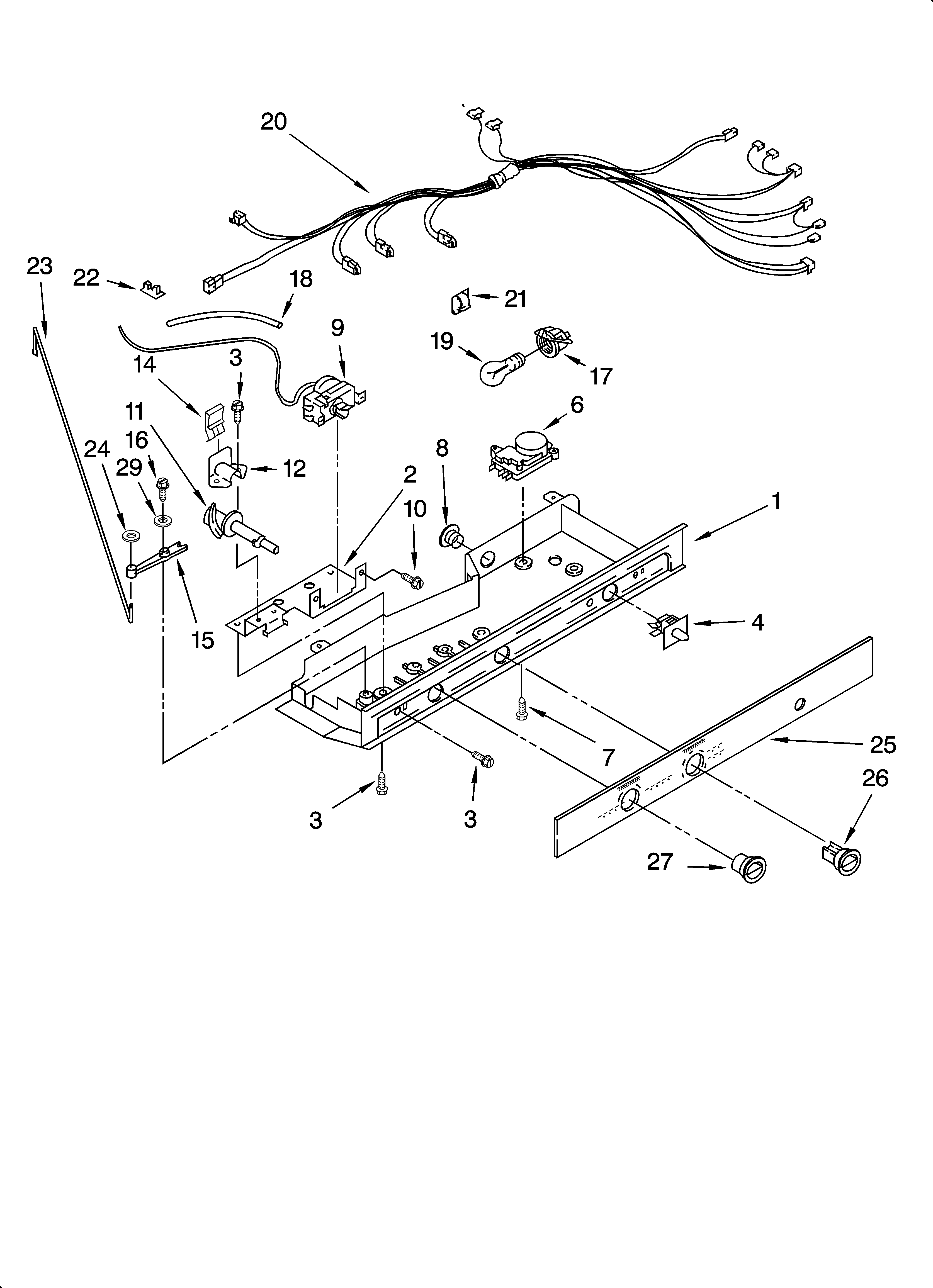 Estate TS25AFXKQ04 control parts diagram