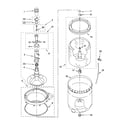 Crosley CAWS953RQ0 agitator, basket and tub parts diagram