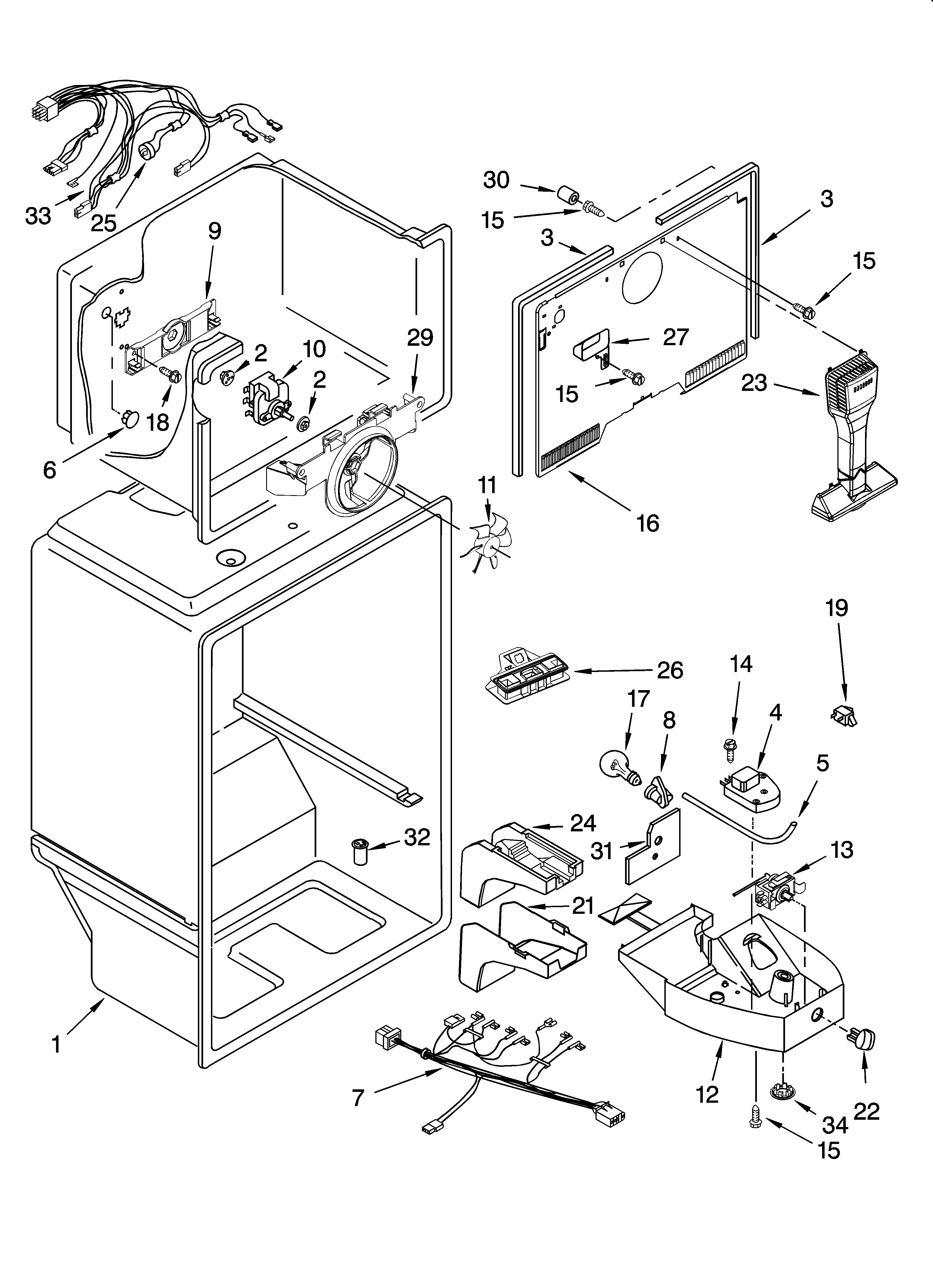 Crosley CT21GKXRQ02 liner parts diagram