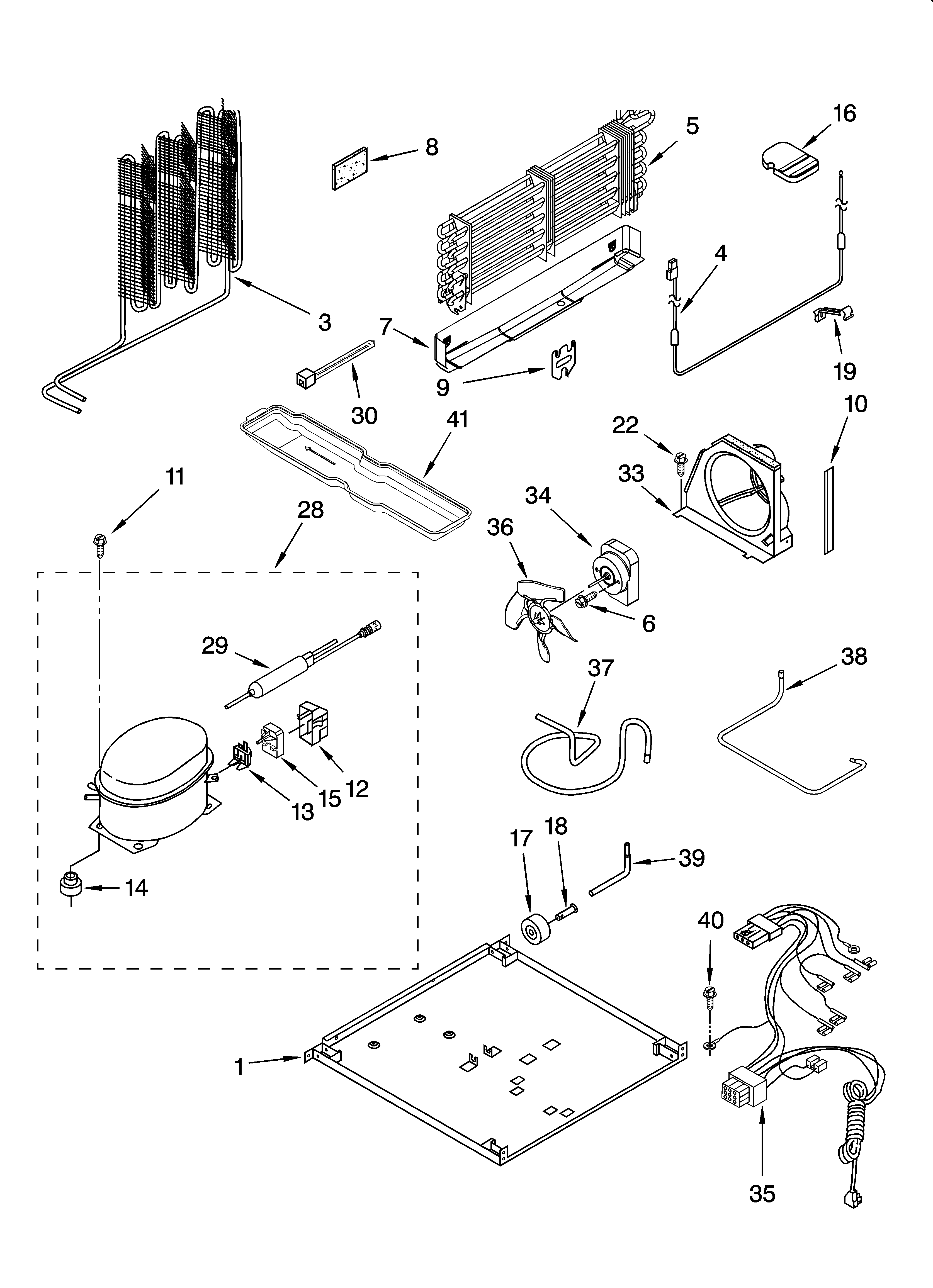 Crosley CT21GKXRQ02 unit parts, optional parts diagram
