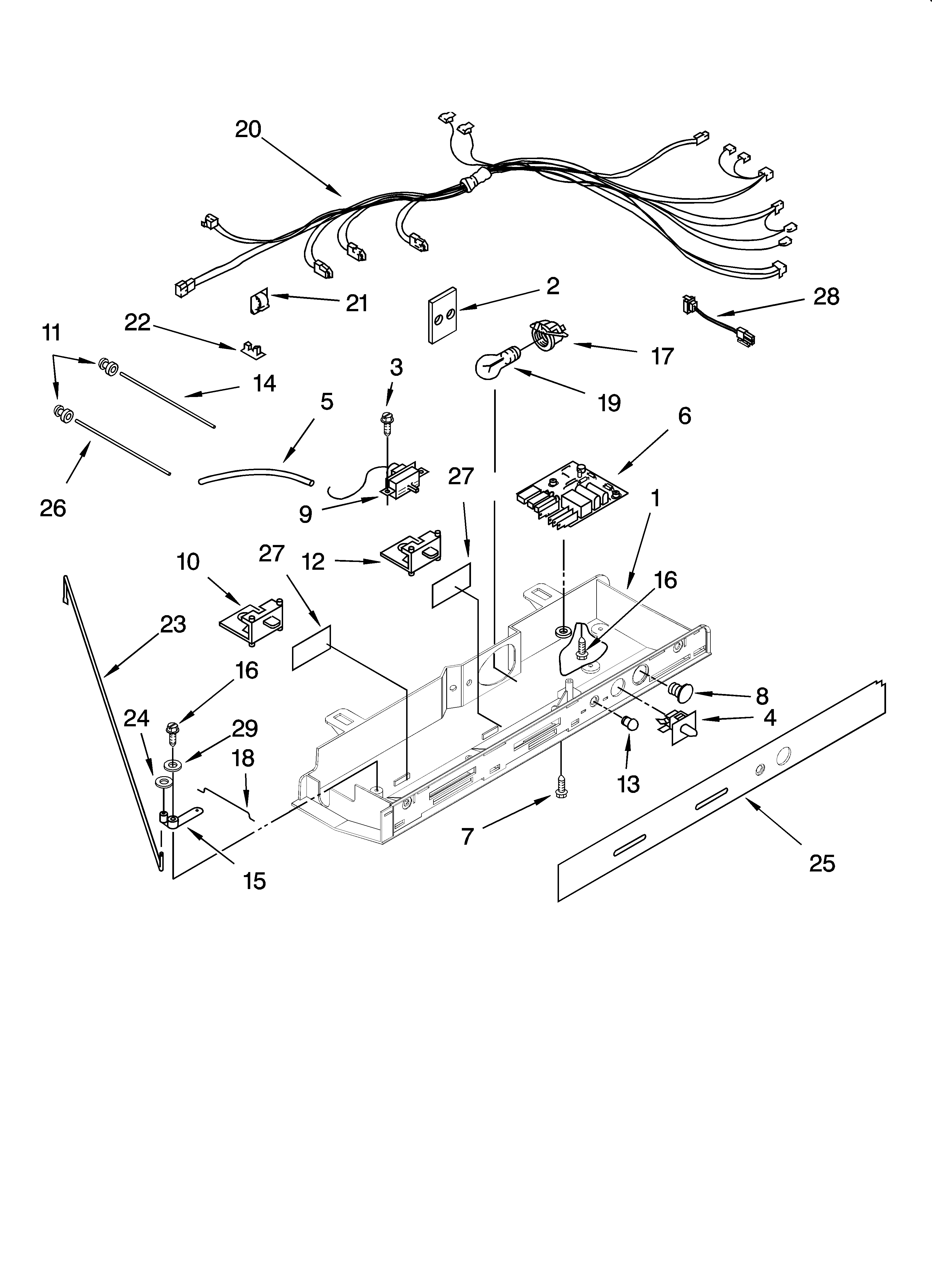 Whirlpool ED2FHAXSQ00 control parts diagram