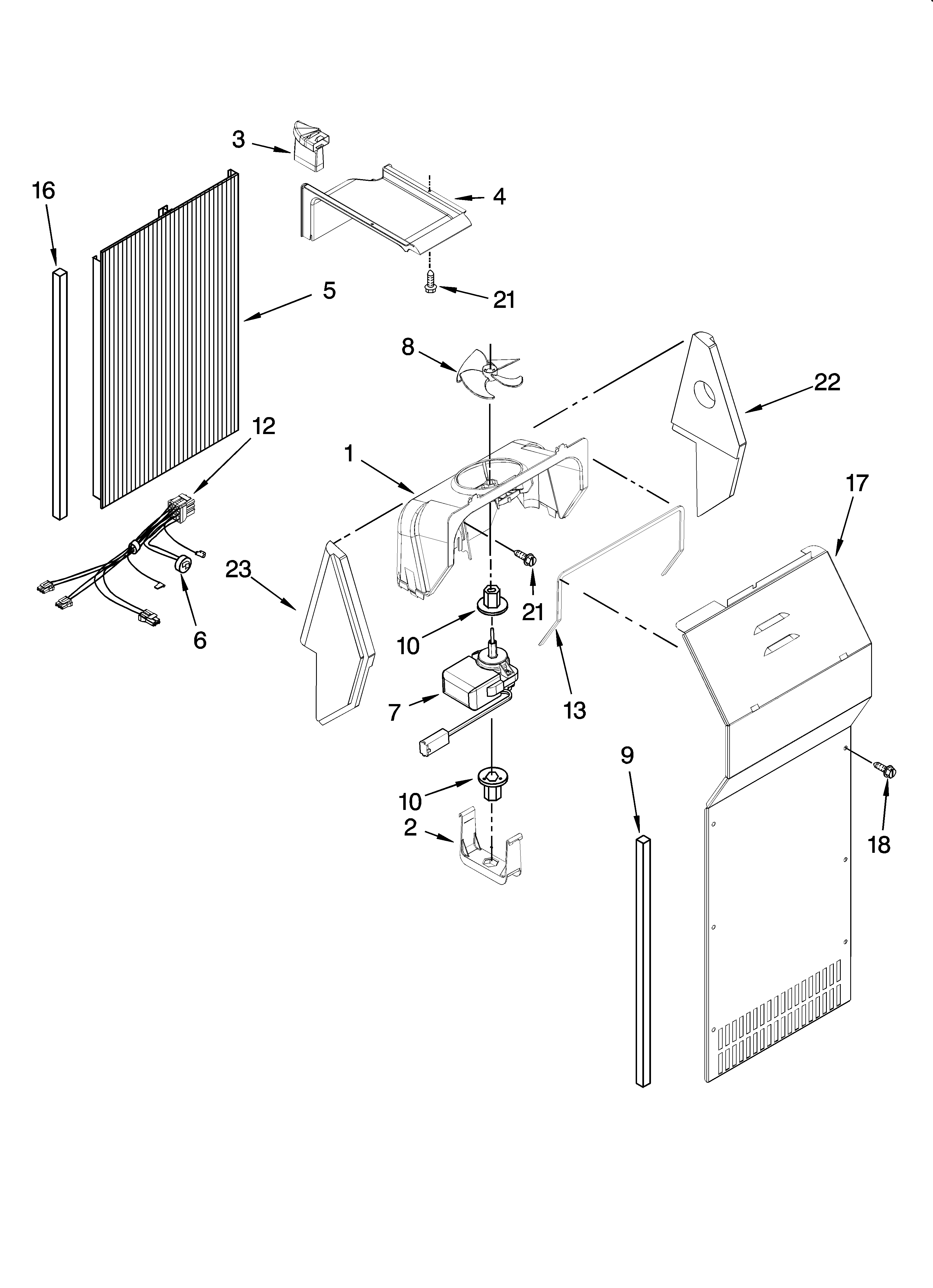 Whirlpool GC3NHAXSY00 air flow parts diagram