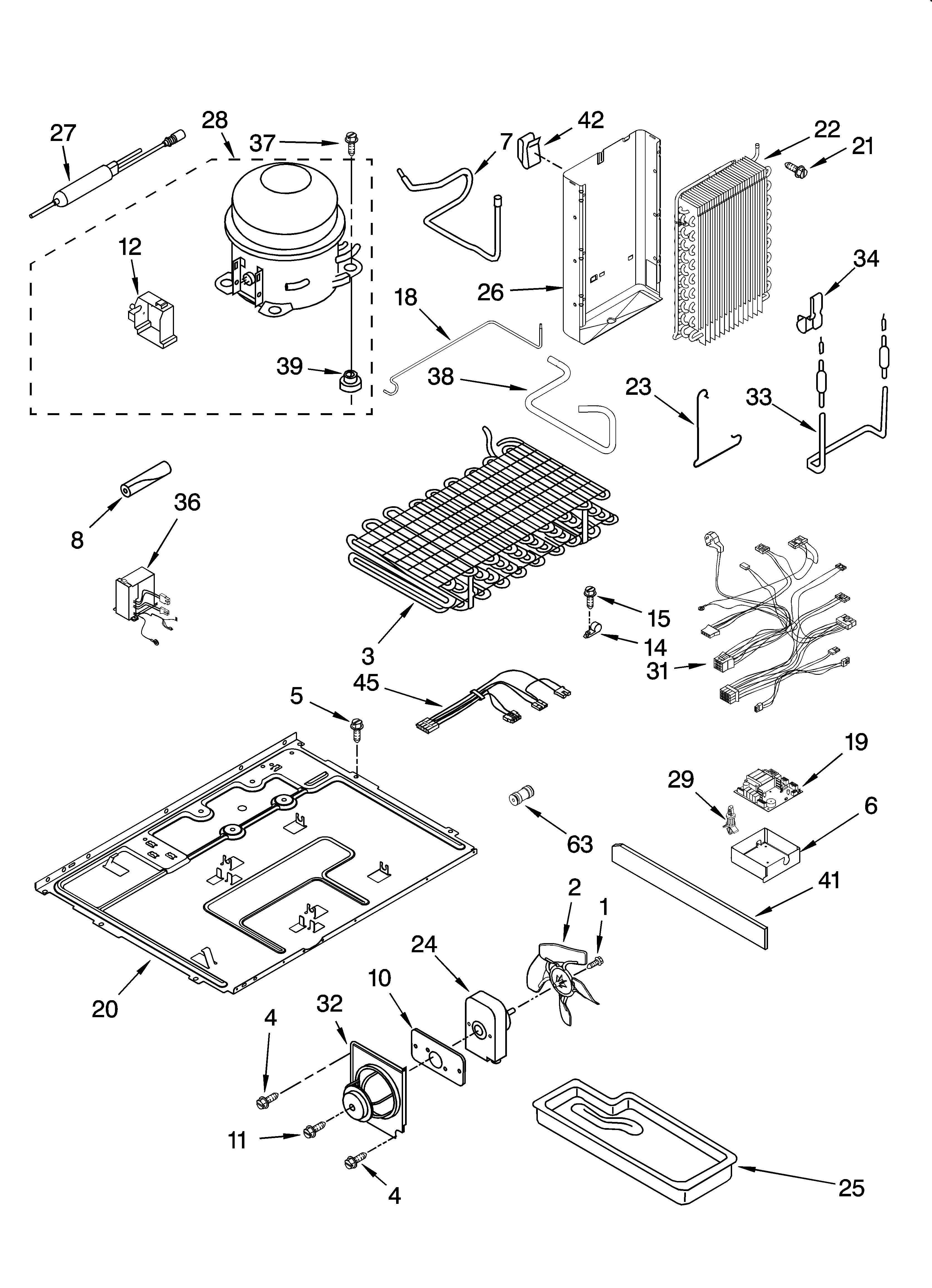 Whirlpool GC5NHAXSB00 unit parts diagram
