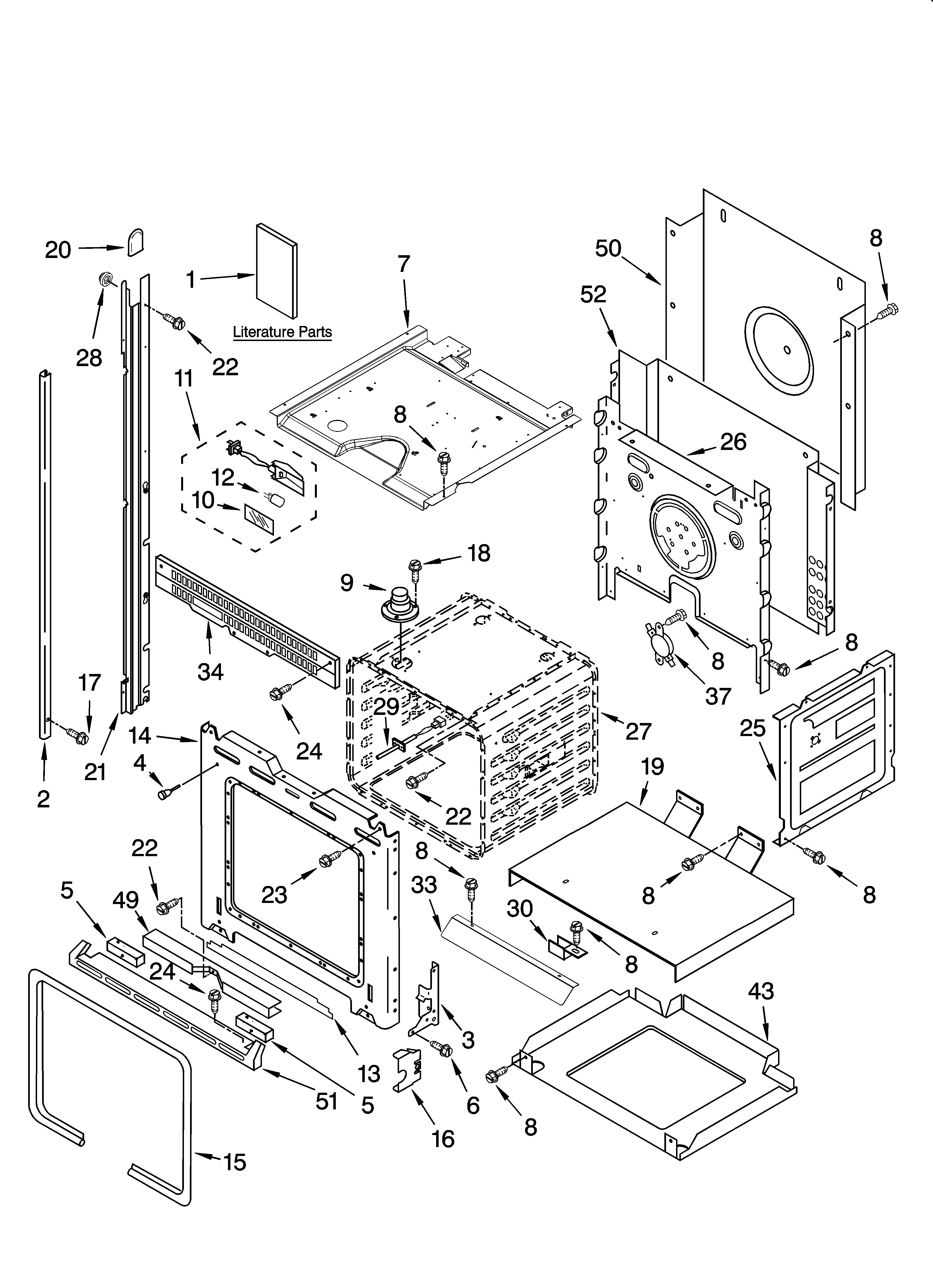 KitchenAid KEMC377KBT05 oven parts diagram