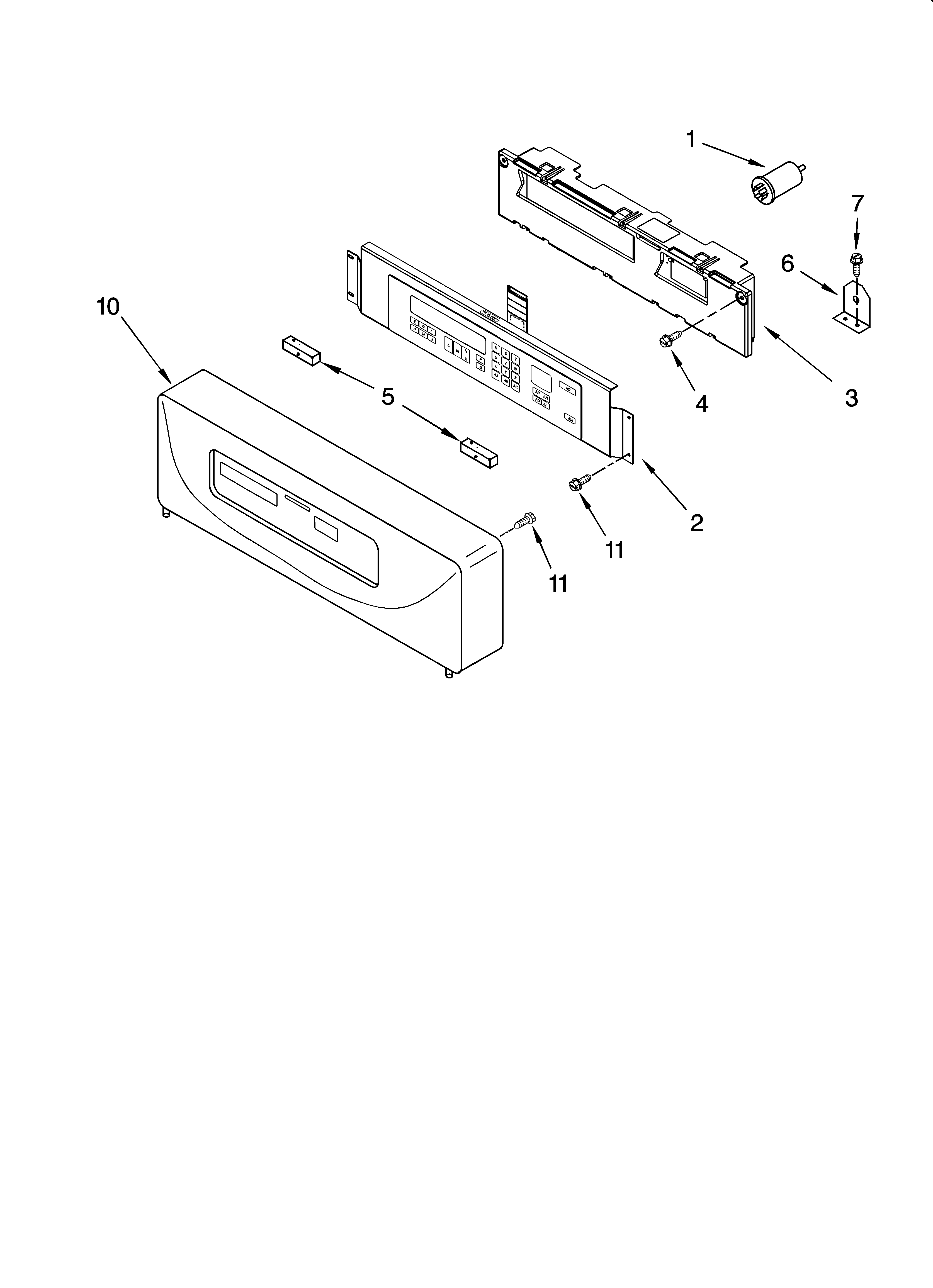KitchenAid KEMC377KBT05 control panel parts diagram