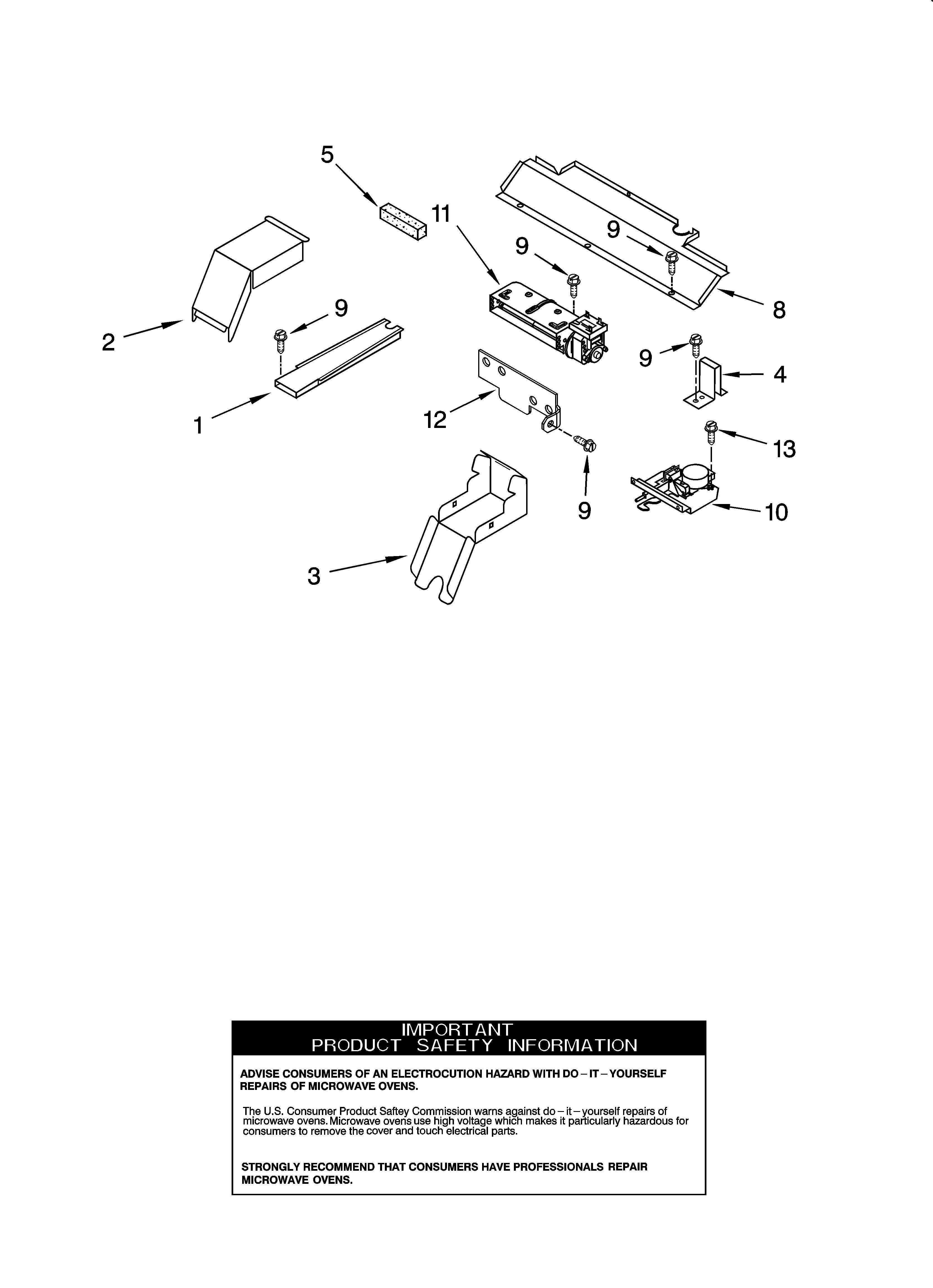 KitchenAid KEMC377KBT05 latch parts diagram