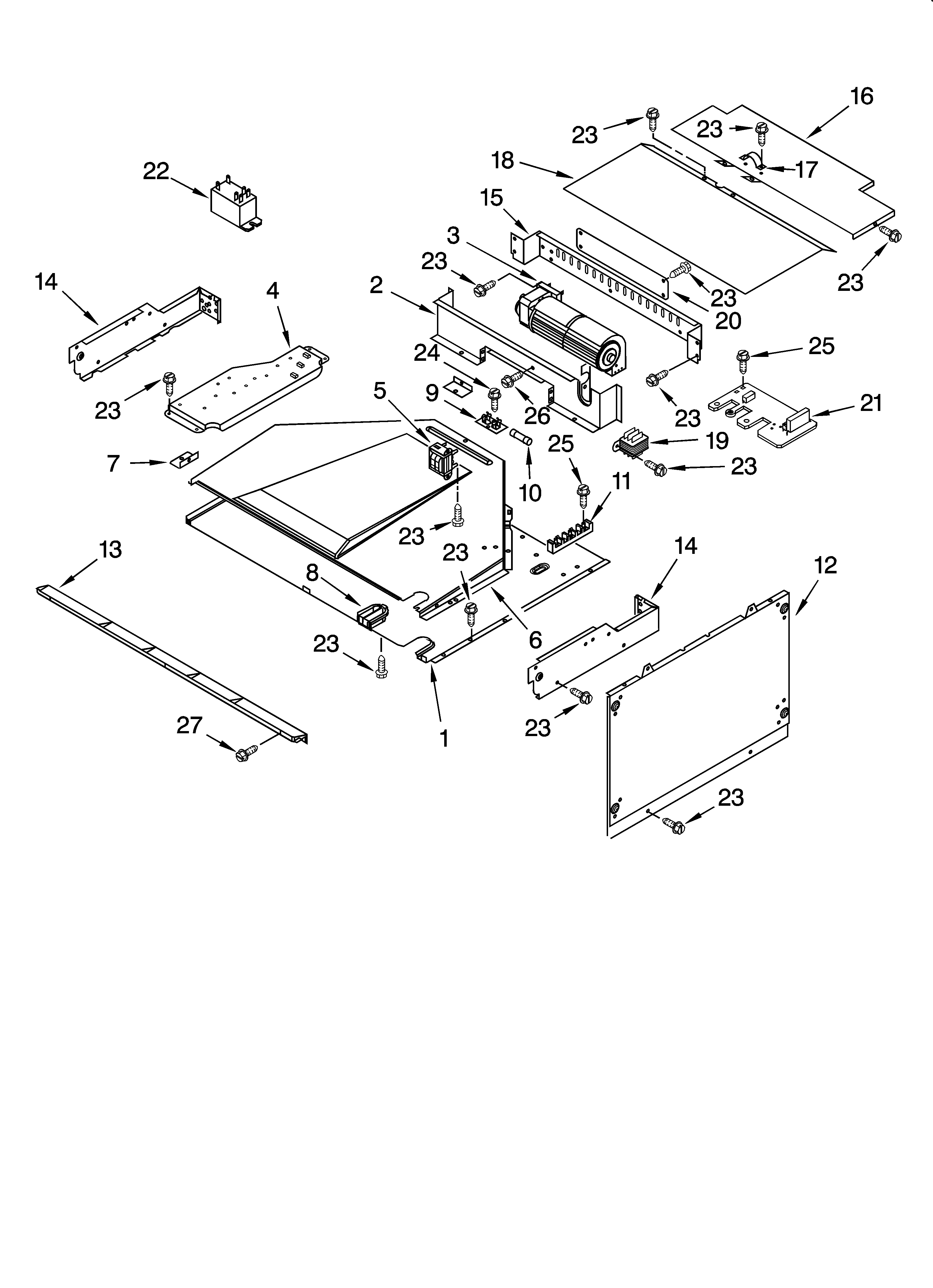 KitchenAid KEMC377KBT05 top venting parts diagram