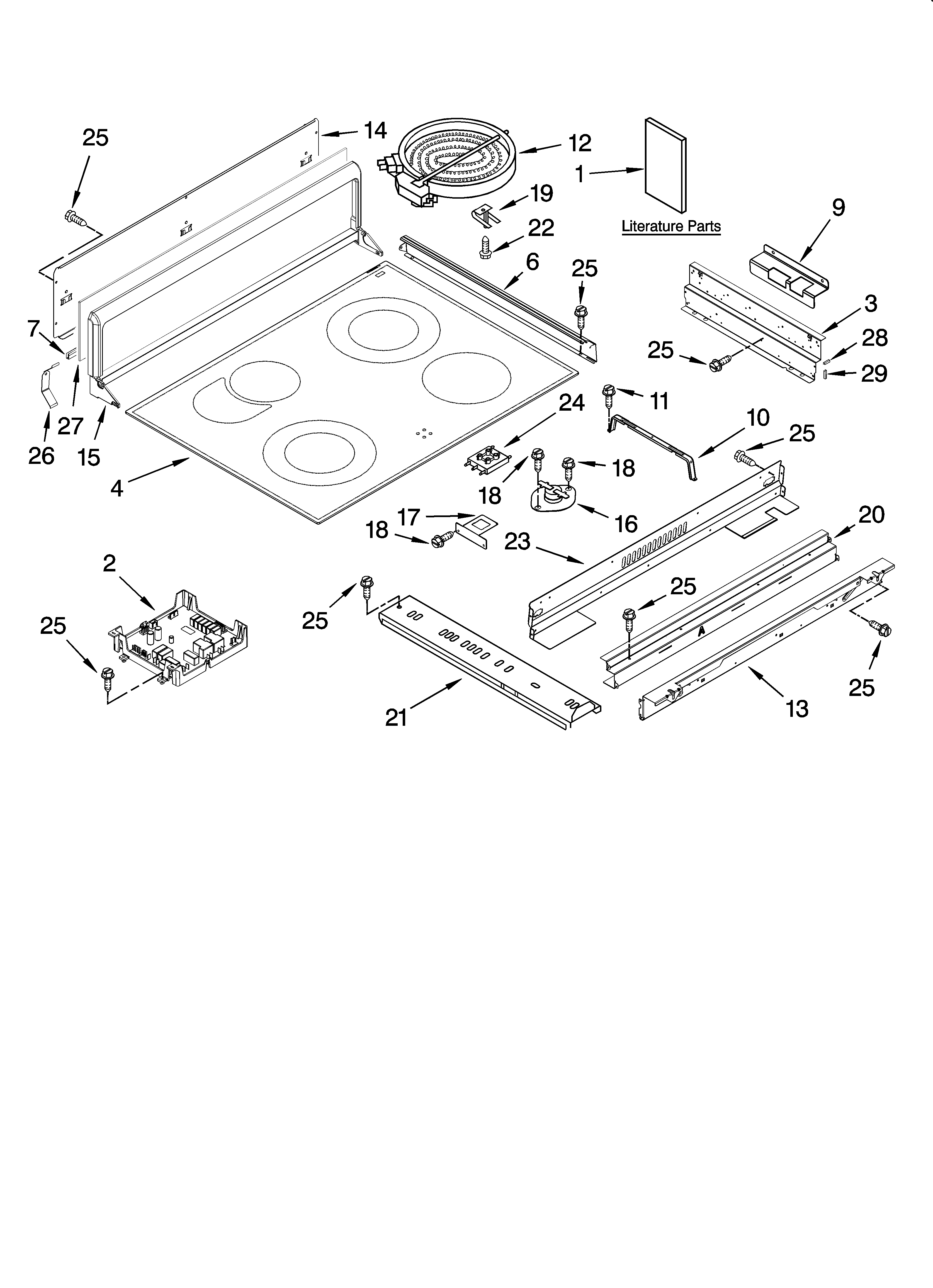 KitchenAid KERS807SWW00 cooktop parts diagram