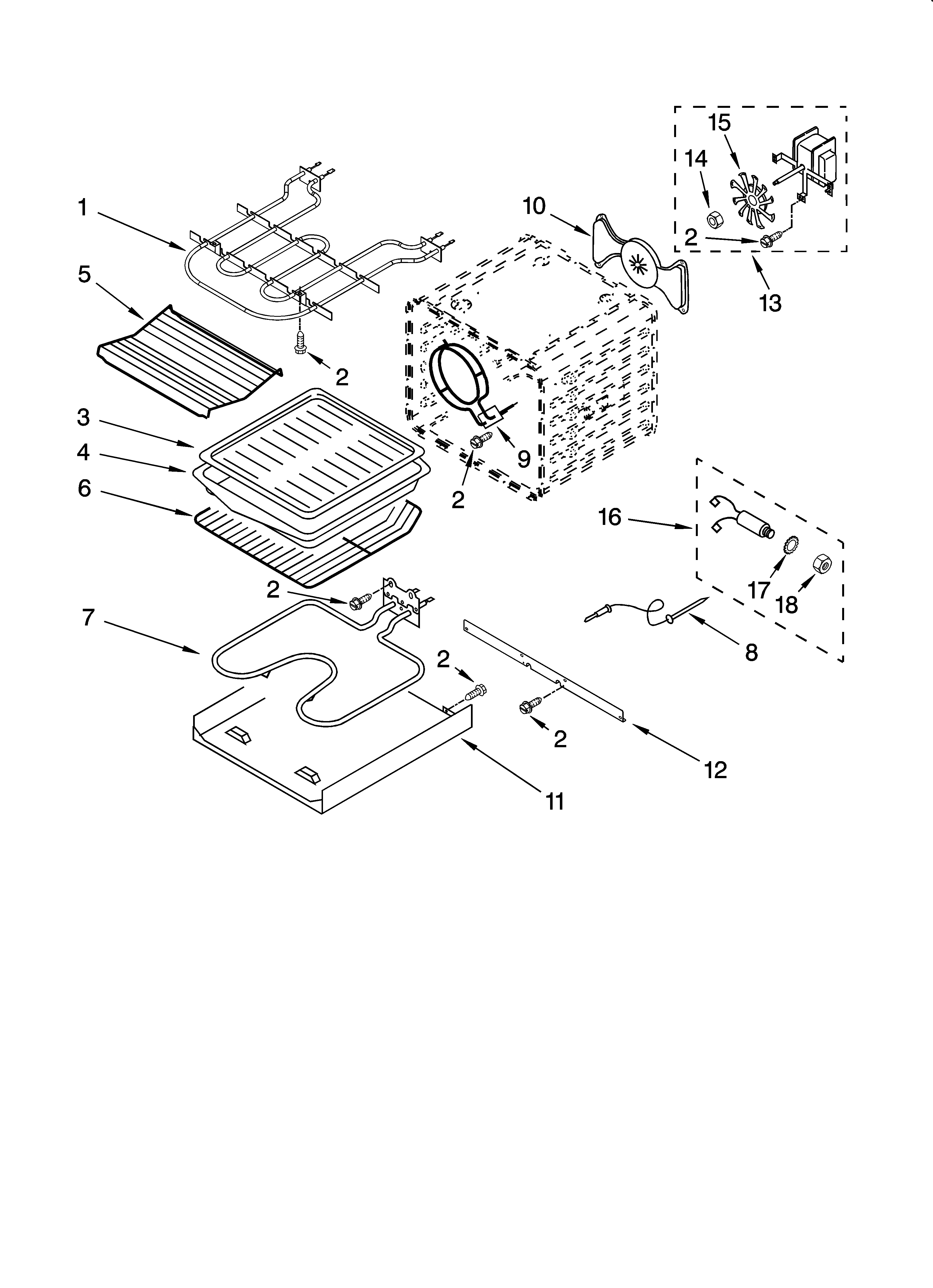KitchenAid KERS807SWW00 internal oven parts diagram