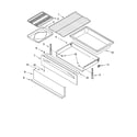Whirlpool RF198LXMS0 drawer & broiler parts, optional parts diagram