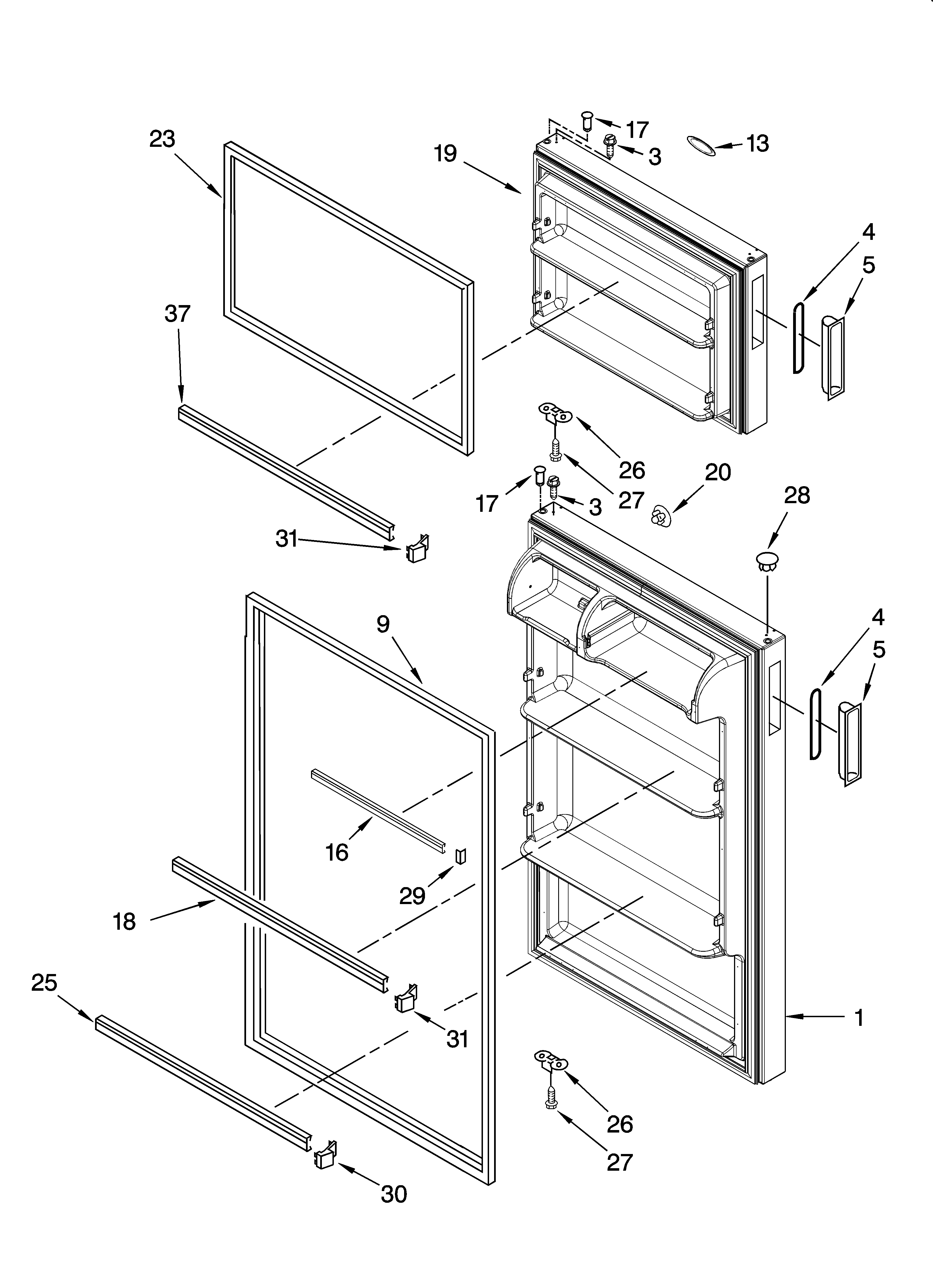 Kirkland ST14CKXSQ00 door parts diagram