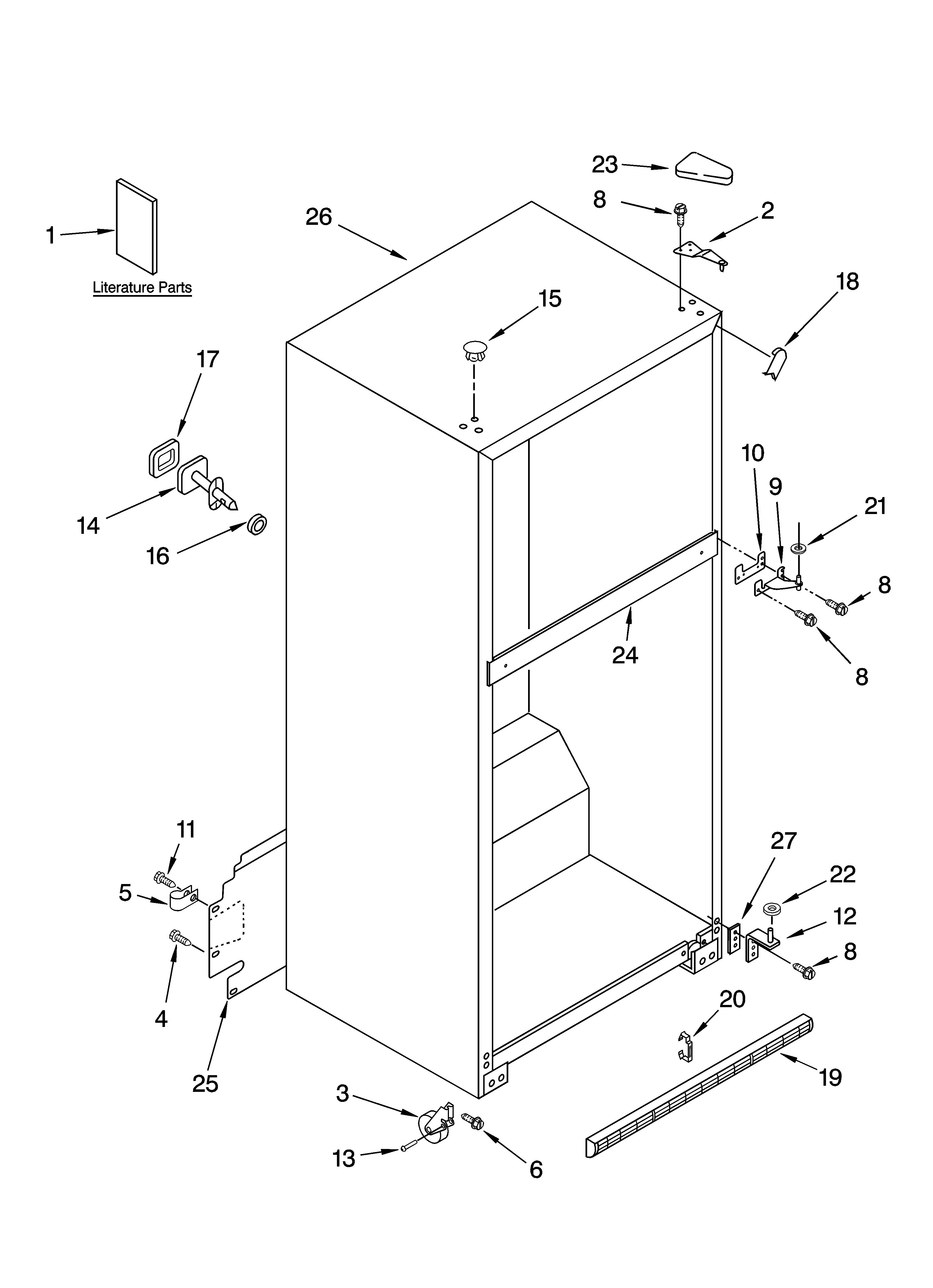 Estate TT21AKXKQ06 cabinet parts diagram