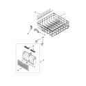 Whirlpool DU1055XTSQ0 lower rack parts, optional parts (not included) diagram