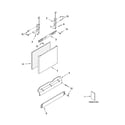 Whirlpool DU1200XTSB0 door and panel parts diagram
