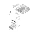 Whirlpool DU1200XTSB0 lower rack parts, optional parts (not included) diagram