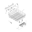 Whirlpool GU2200XTSB0 upper rack and track parts diagram