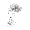Whirlpool GU2200XTSB0 lower rack parts, optional parts (not included) diagram