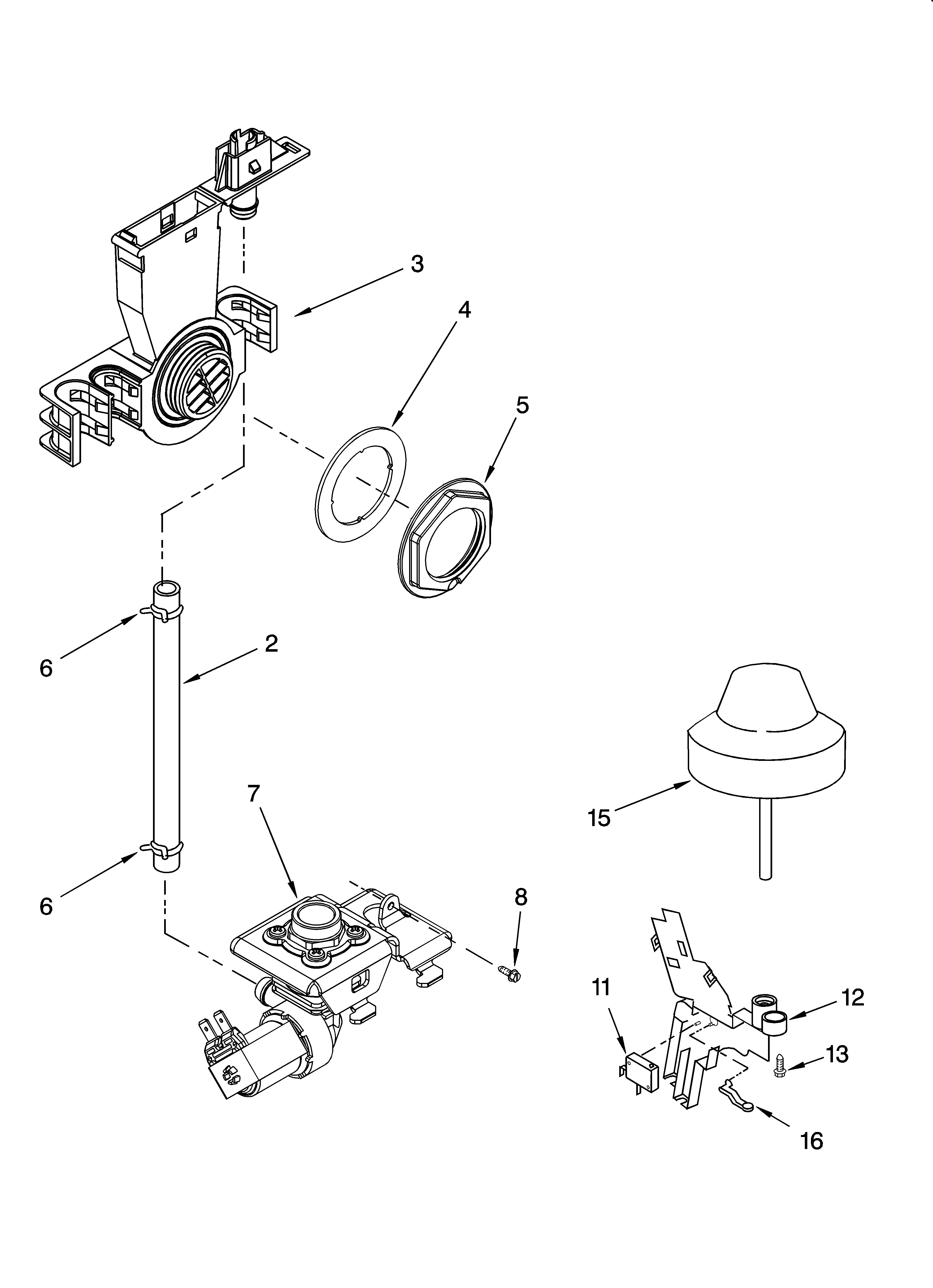 Whirlpool GU2451XTSB0 fill and overfill parts diagram