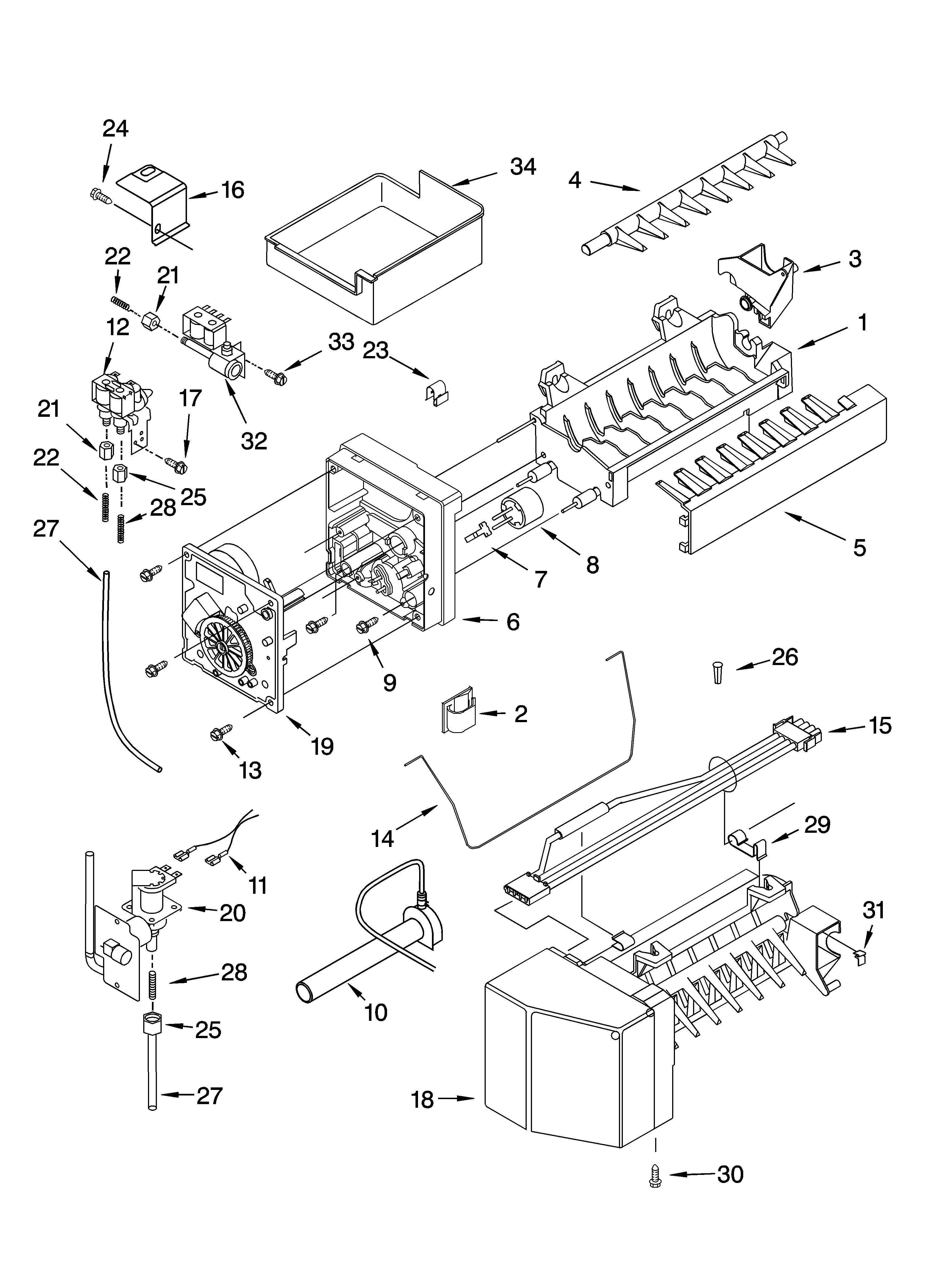 KitchenAid KBRA20ELSS01 icemaker parts diagram