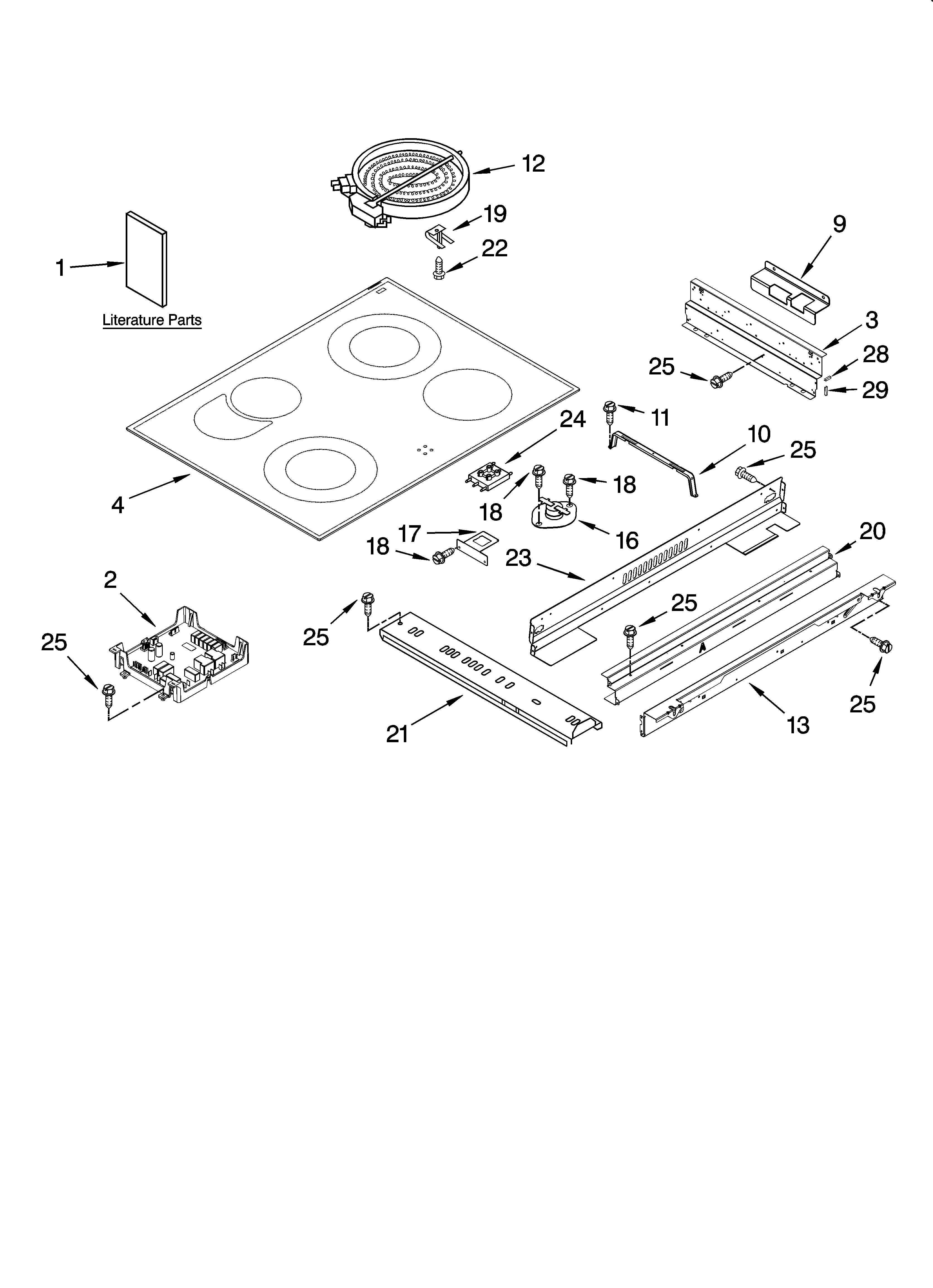 KitchenAid KESS907SWW00 cooktop parts diagram