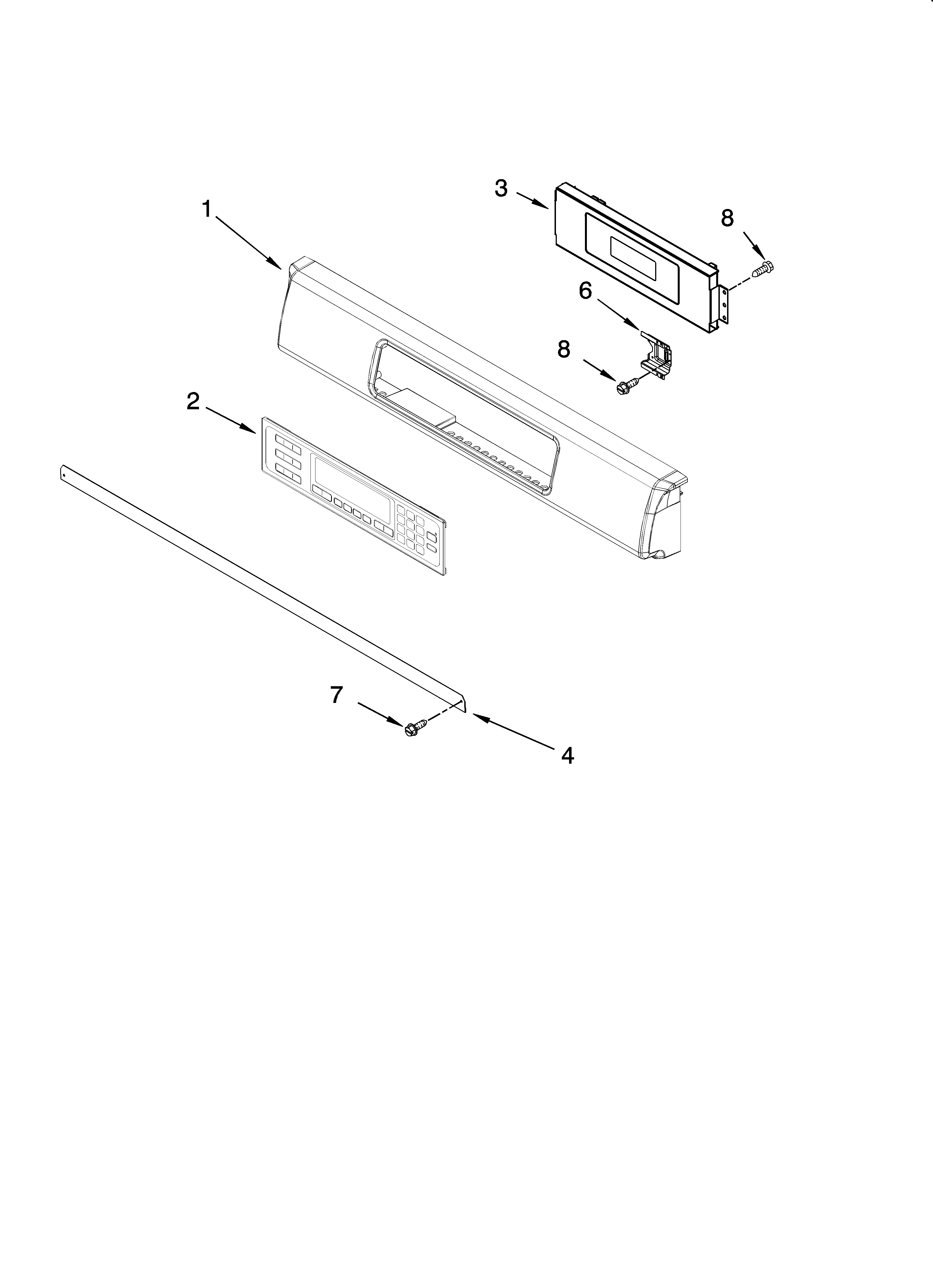 KitchenAid KESS908SPB00 control panel parts diagram