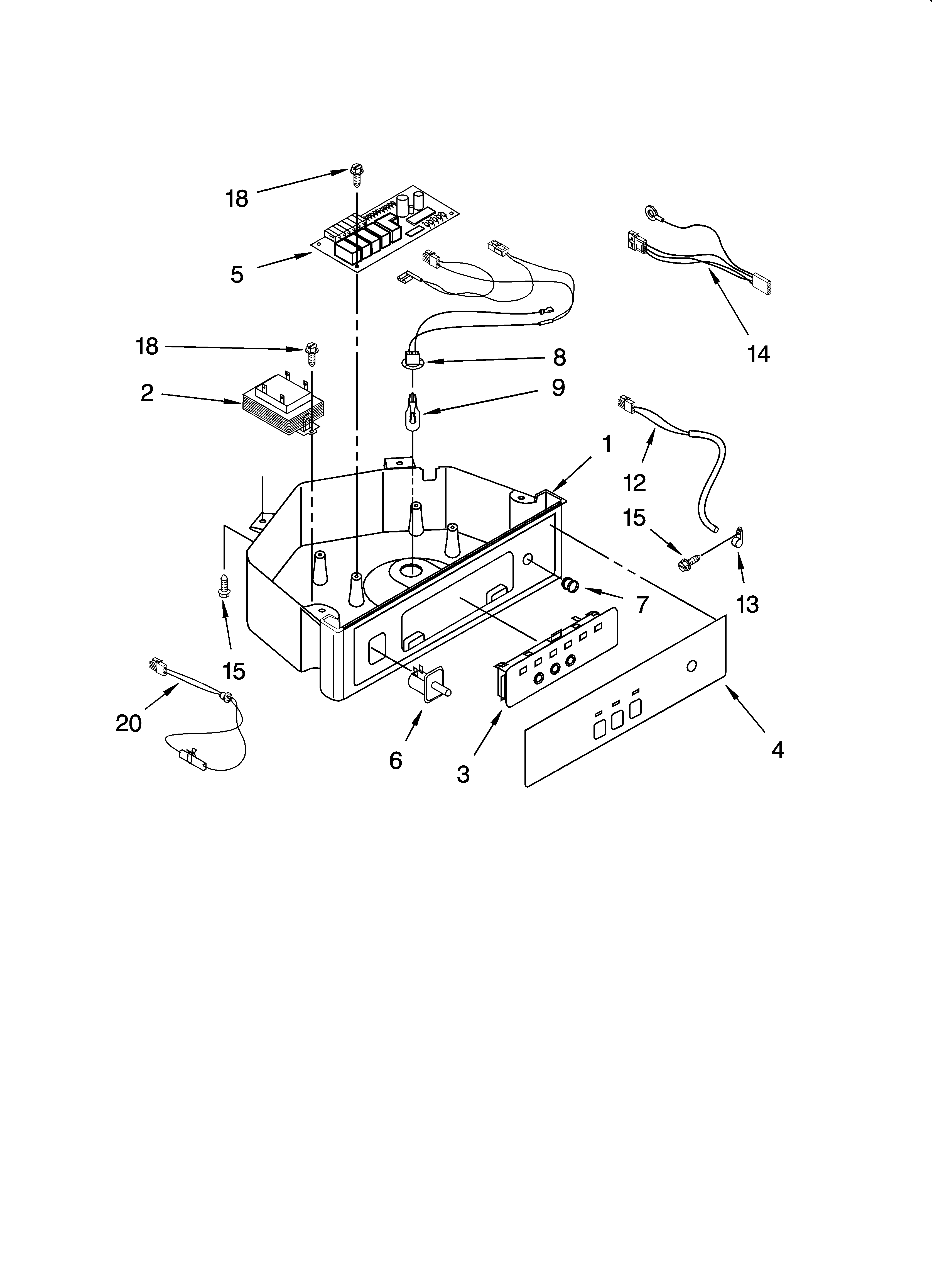 KitchenAid KUIA18NNJS8 control panel parts diagram